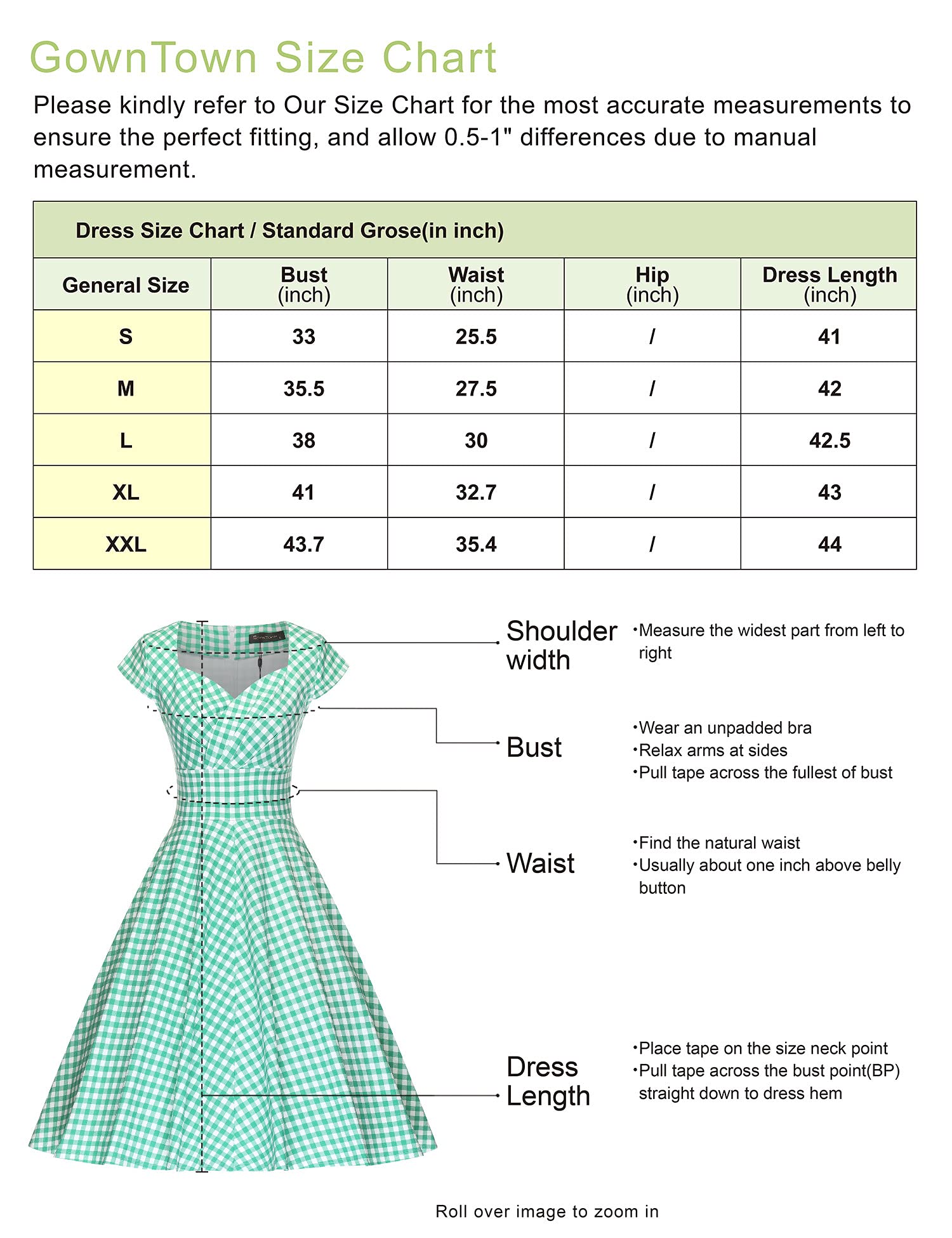 Vintage 1950s Swing Dress for Women - Stretchy Retro Party Dress by GownTown | Perfect for Cocktail Parties, Dances & Special Occasions