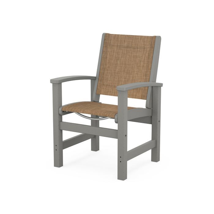 POLYWOOD Coastal Dining Chair - Weather-Resistant Outdoor Furniture, All-Weather Adirondack Chair for Patio, Deck, Garden & Poolside - Perfect for Backyard, Beach House & Waterfront Dining