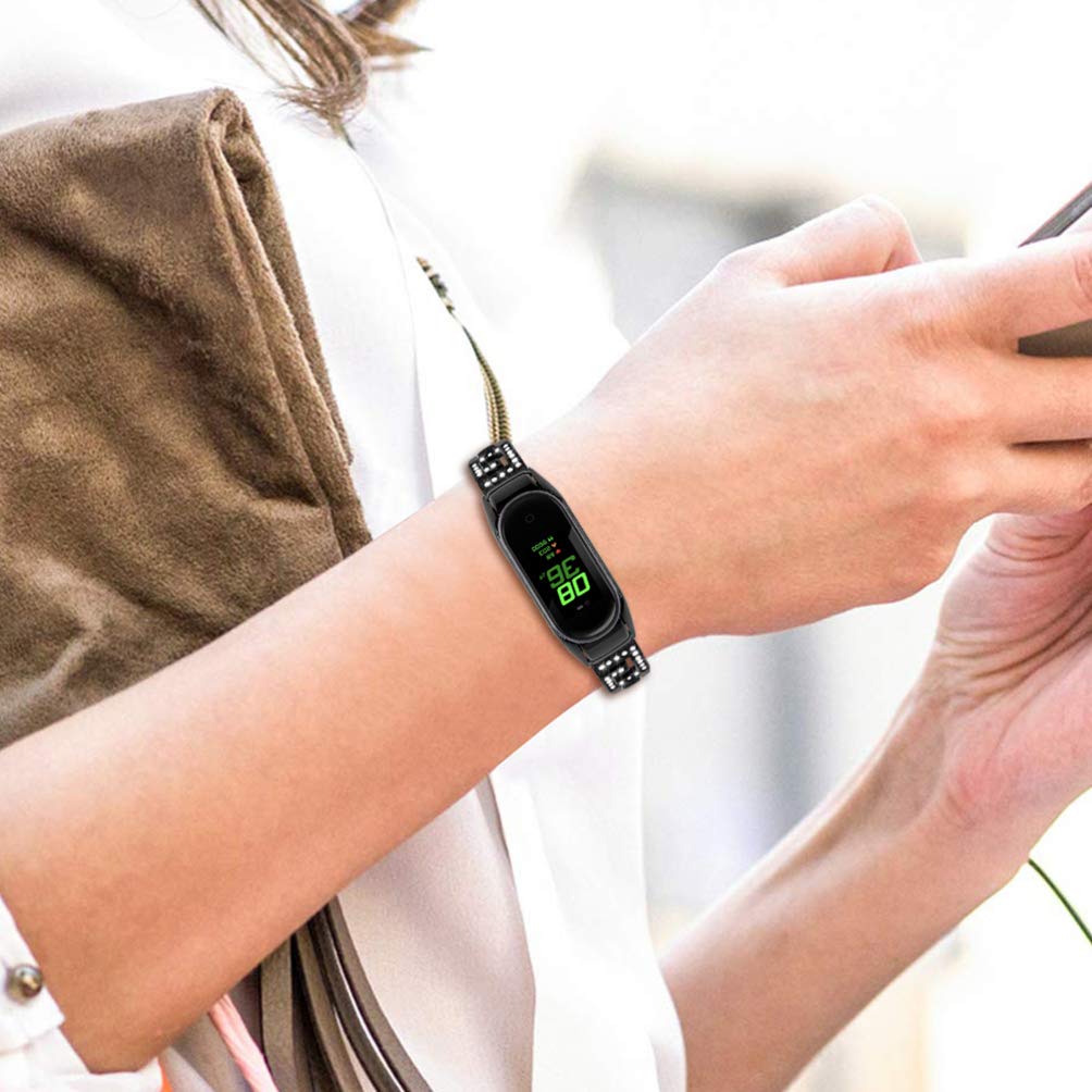 UKCOCO Leather Watch Band for Xiaomi 5 - Quick Release Zinc Alloy Strap for Work & Gym