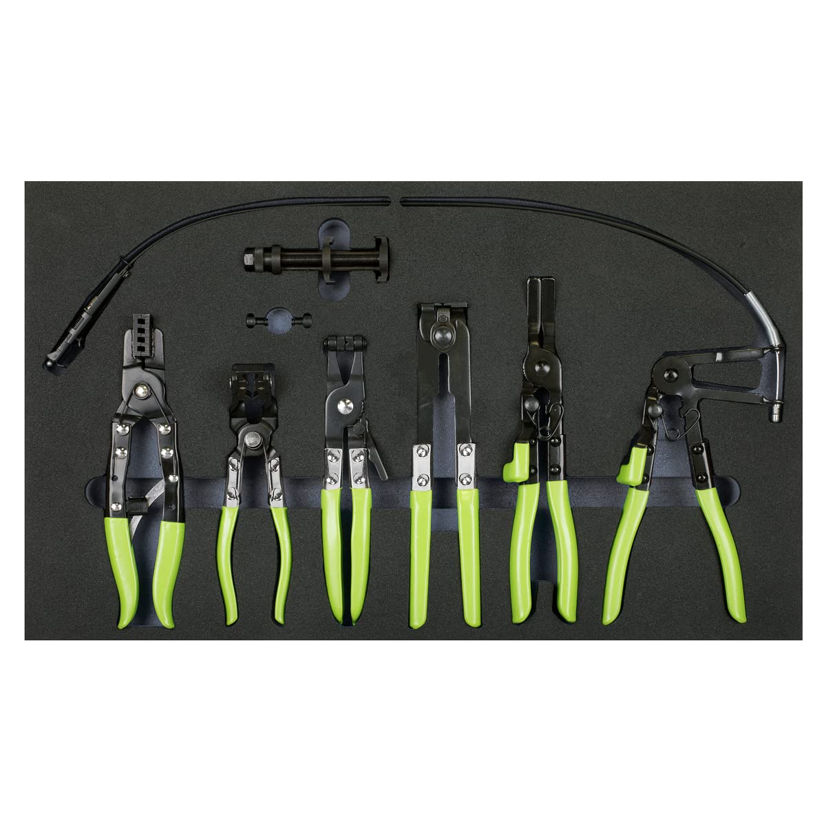 Sealey VS2662 7-Piece Hose Clip Removal Tool Set - Professional Automotive Repair Kit for Clamps & Hoses - Ideal for Mechanics, DIY Car Maintenance & Engine Work