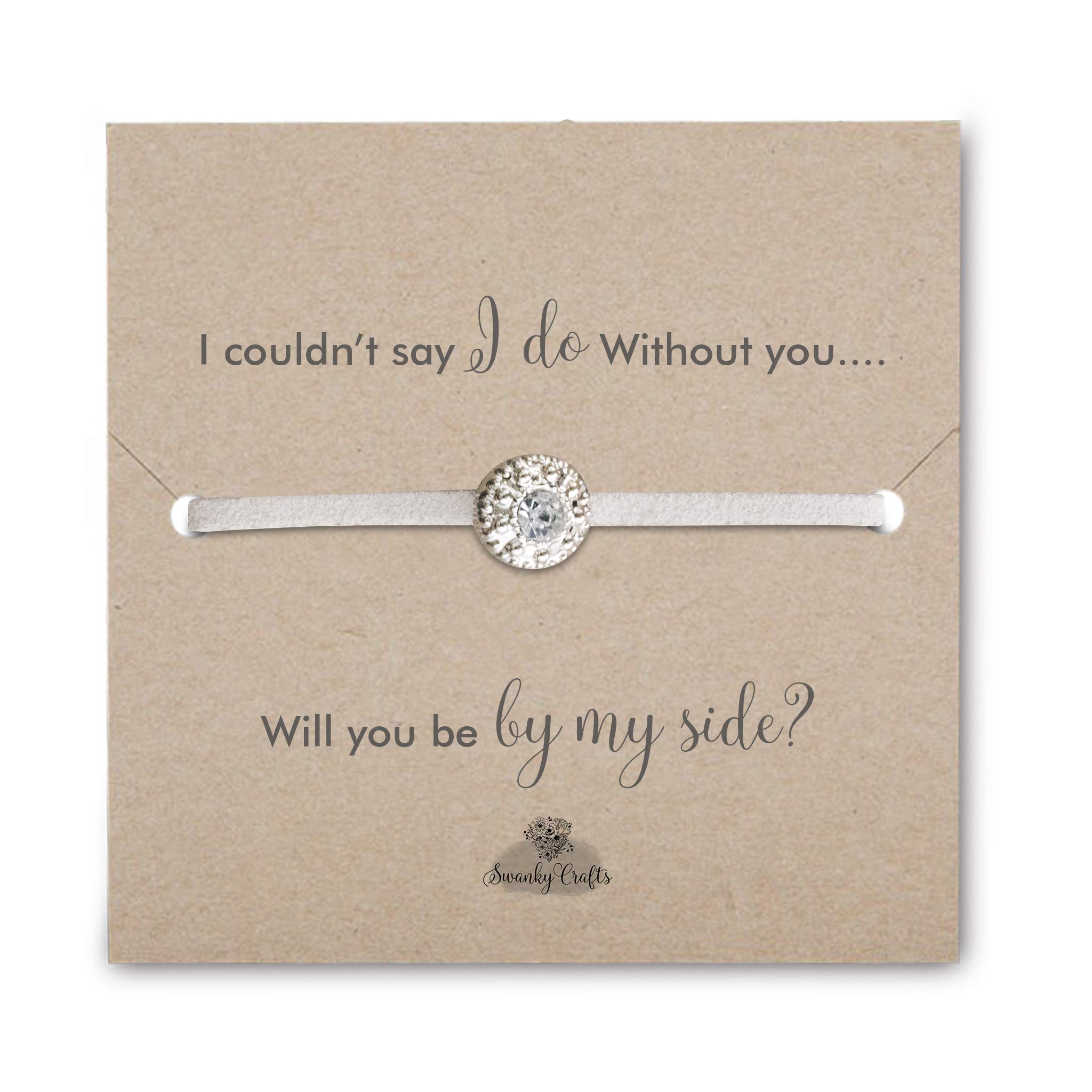 Will You Be My Bridesmaid Bracelet - Elegant Ivory Bridesmaid Proposal Gift Set for Wedding, Junior Bridesmaids - Perfect for Bachelorette Parties & Bridal Showers