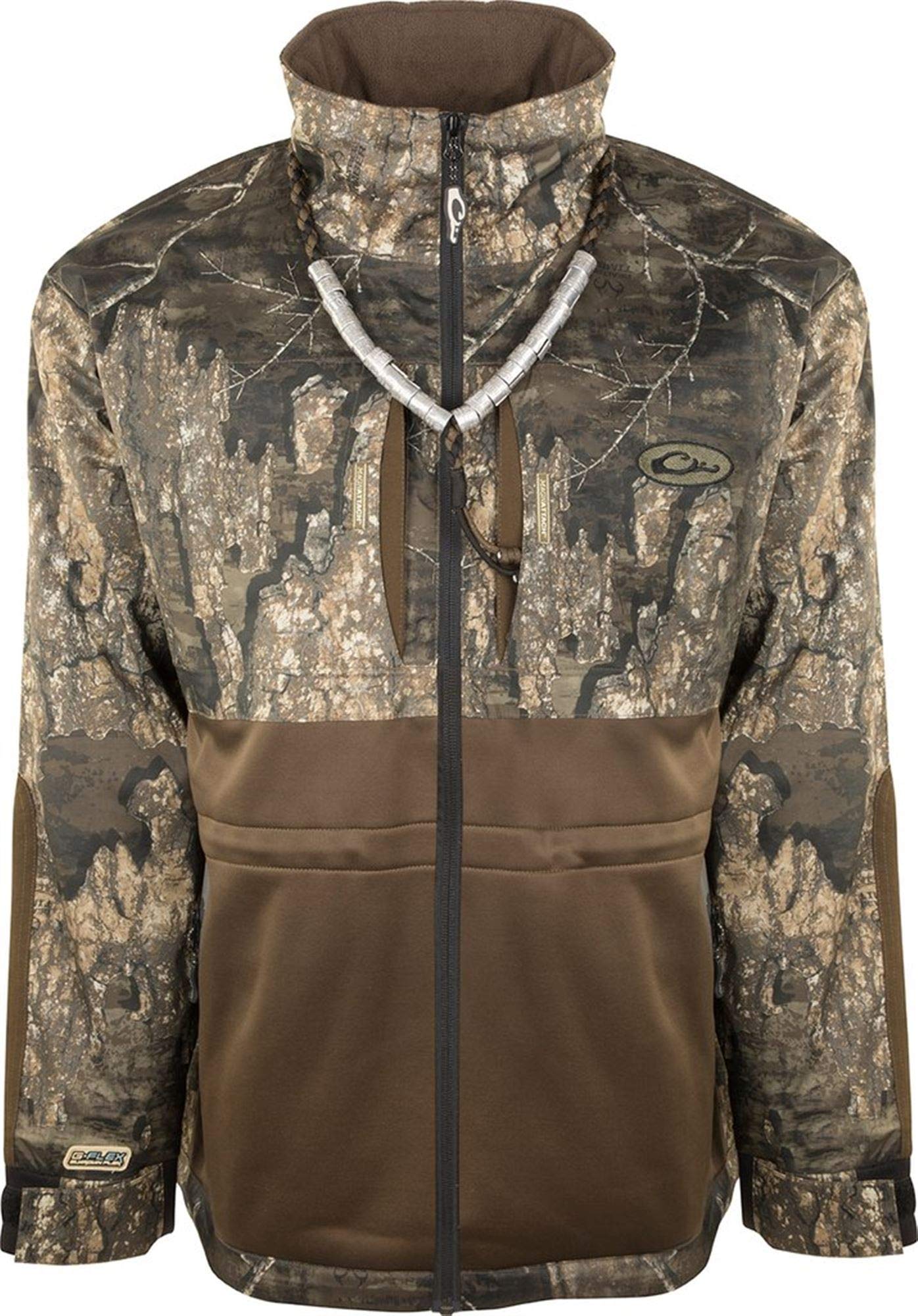 Drake Guardian Flex Full Zip Eqwader Wading Jacket - Realtree Timber Camo - Waterproof & Breathable Fishing Jacket for Men - XX-Large Size - Ideal for Fly Fishing, Hunting & Outdoor Adventures
