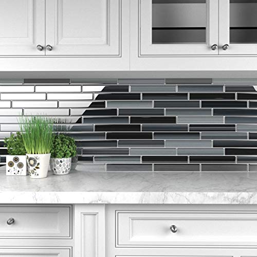 Bodesi 2x12 Glass Subway Tile - Elegant Kitchen Backsplash & Bathroom Wall Tile for Modern Home Decor | Perfect for Shower Walls, Kitchen Splashbacks & Interior Design Projects