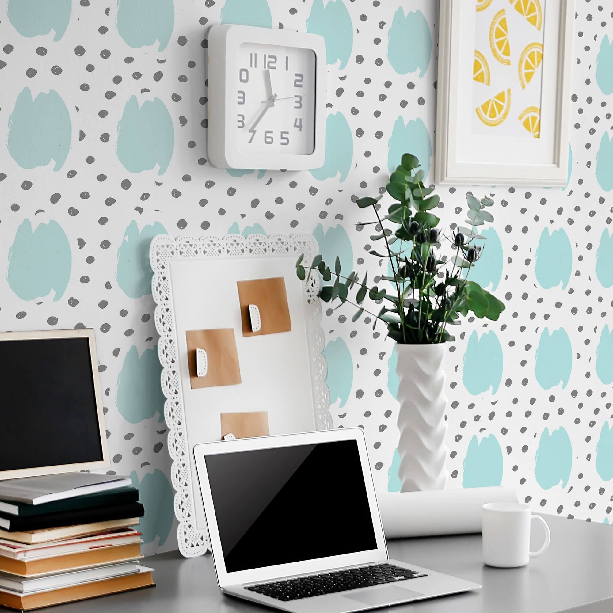Peel and Stick Removable Wallpaper - Mint Green Textured Design for Teens Room Decor | Perfect for Bedroom, Dorm, Nursery & DIY Home Improvement