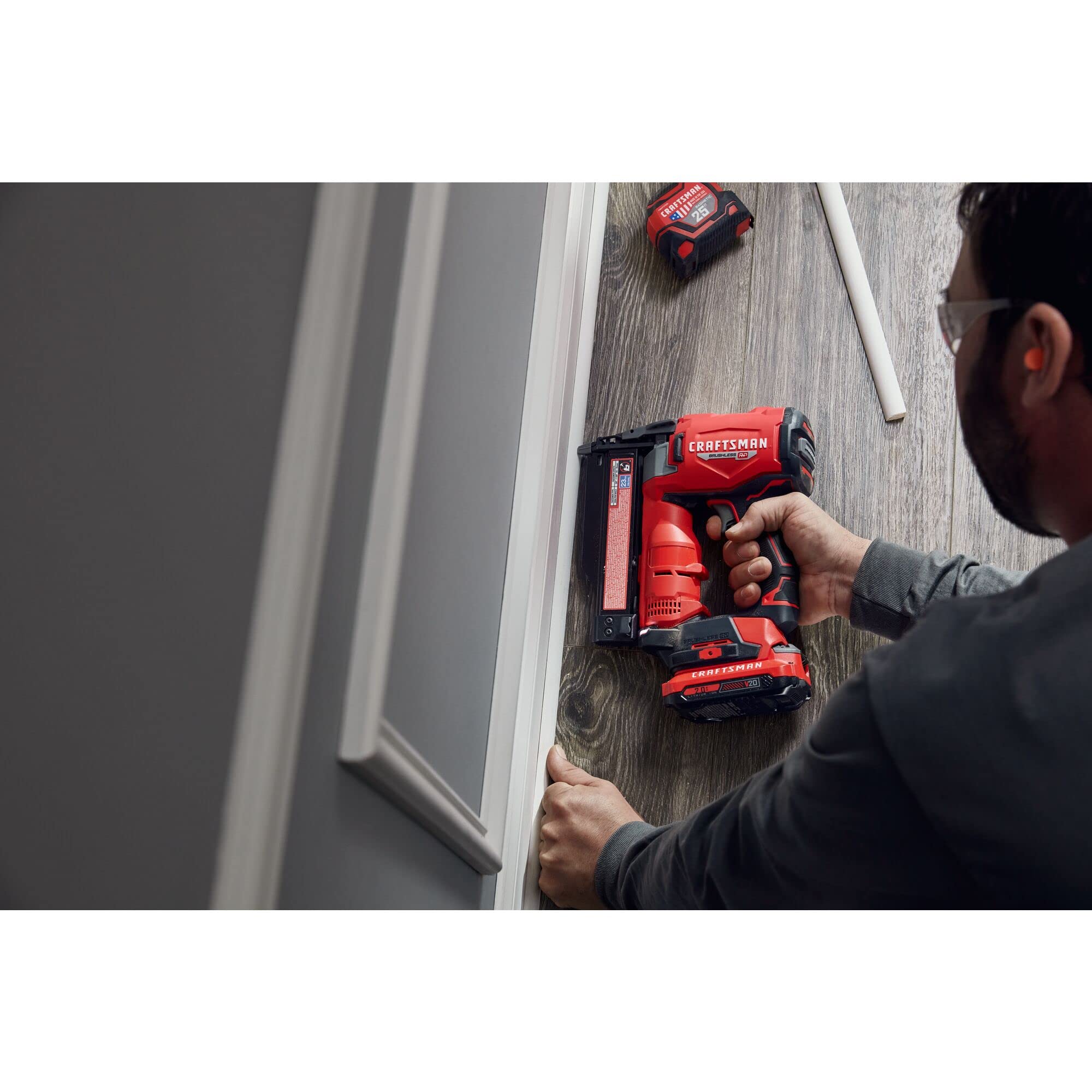 CRAFTSMAN V20 Cordless 23-Gauge Pin Nailer Kit with Battery & Charger (CMCN623C1) - Perfect for Trim Work, Cabinetry, and DIY Home Projects