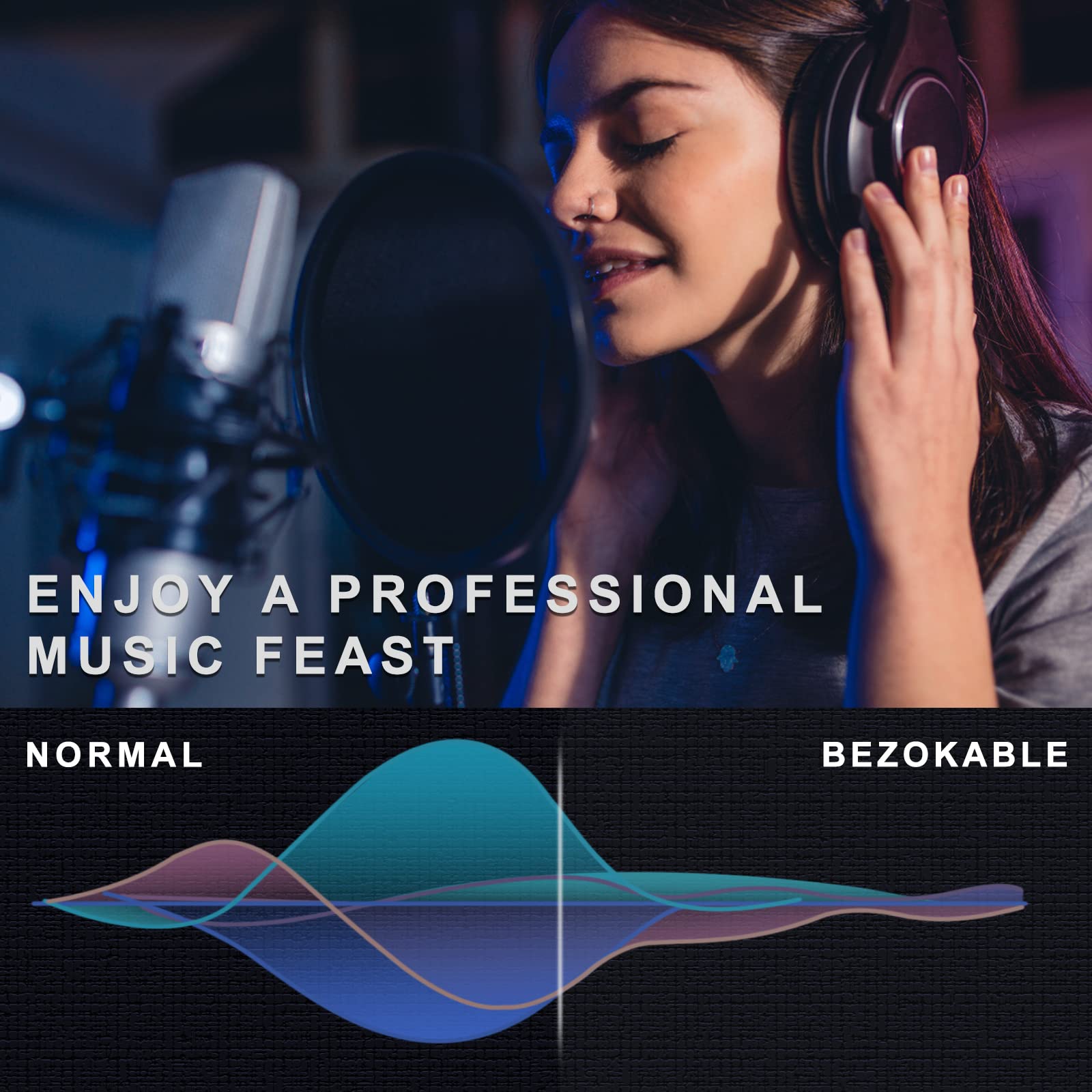 BEZOKABLE 6ft XLR Microphone Cable 10 Pack - Durable Nylon Braided Shielded Audio Cable for Microphones, Mixers, Speakers & Studio Equipment | Perfect for Live Performances, Podcasting & Home Recording