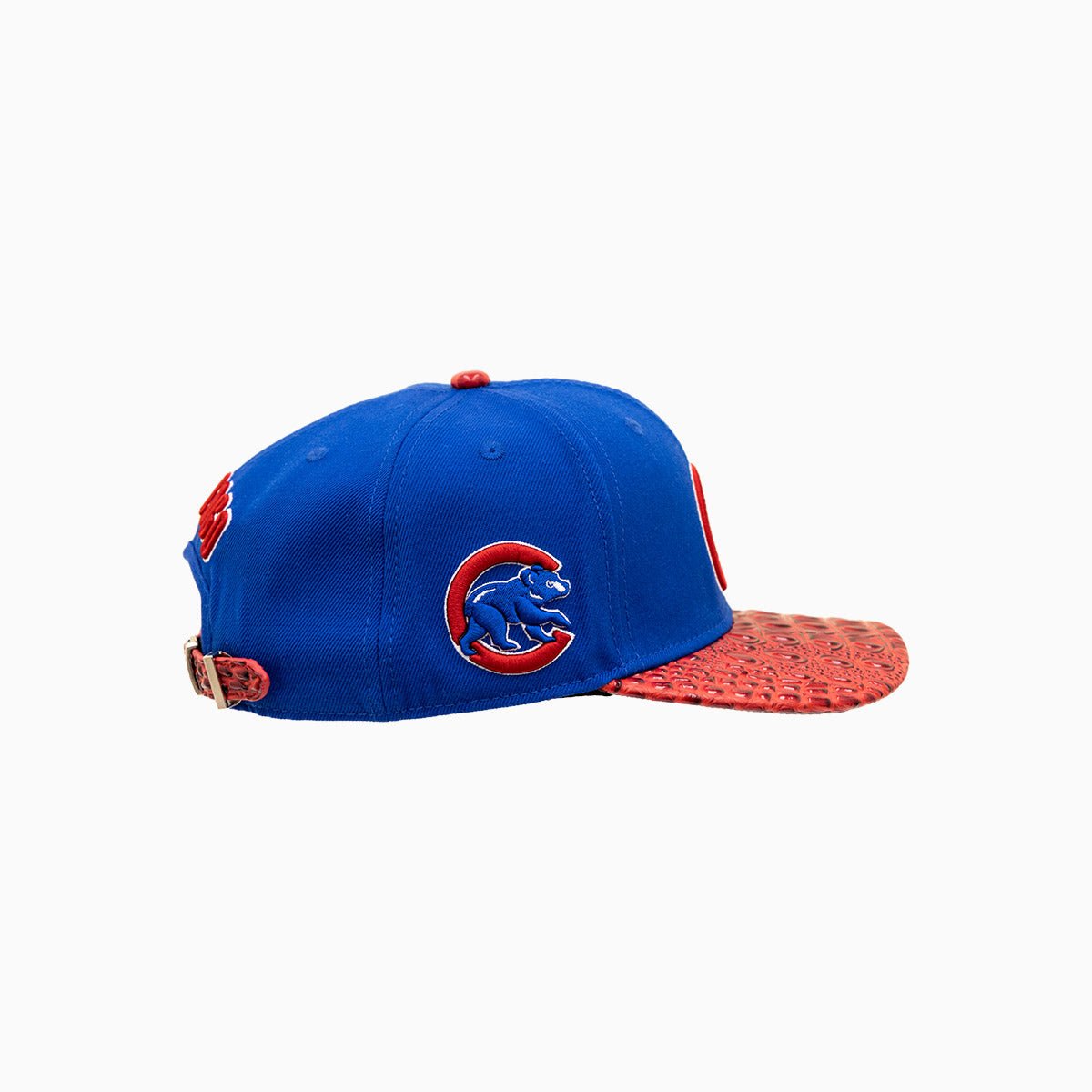 Chicago Cubs MLB Official Leather Visor Wool Snapback Hat - Adjustable Baseball Cap for Men & Women - Perfect for Games, Tailgating & Fan Gear Collection