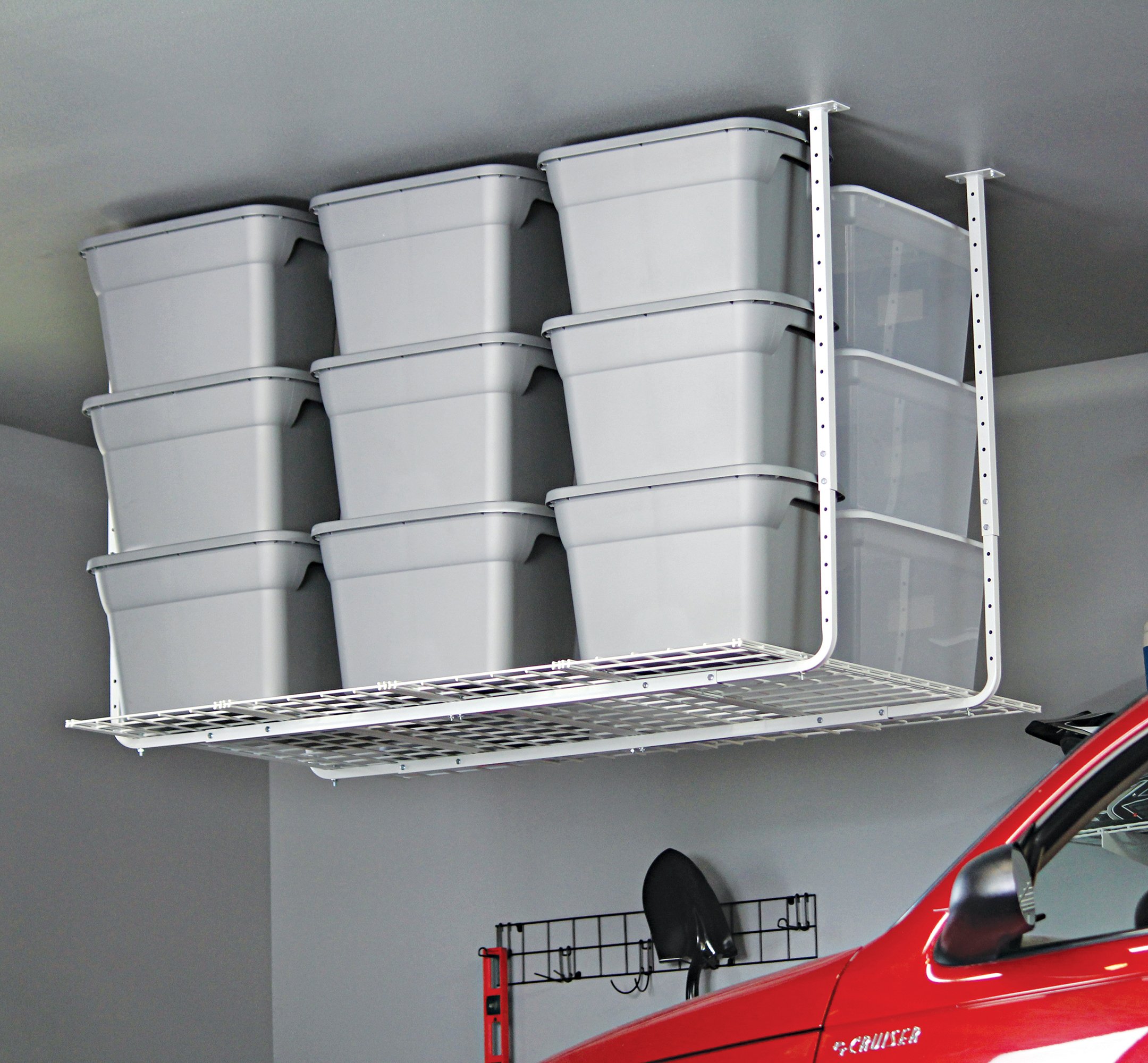 Heavy Duty Overhead Garage Storage Rack - Adjustable Ceiling Storage System, 60