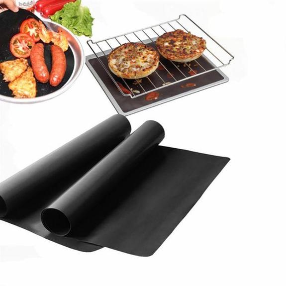 Non-Stick Reusable BBQ Grill Mat Set of 2 - Durable Heat-Resistant Cooking Mats for Grilling, Baking & Roasting - Perfect for Outdoor BBQ, Camping & Backyard Parties