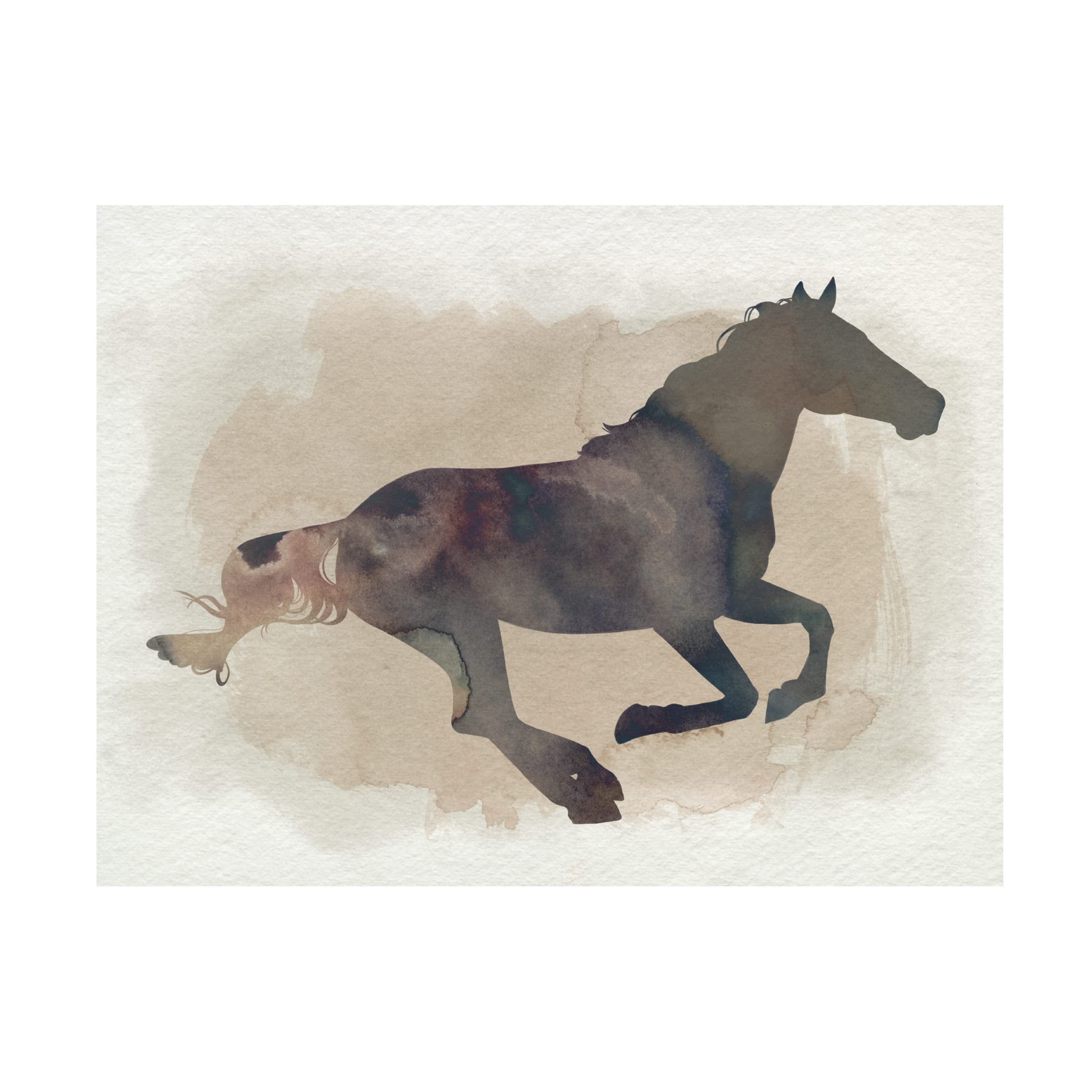 Trademark Fine Art 'Galloping I' Horse Painting by Grace Popp - Stunning Canvas Wall Art for Living Room, Bedroom & Office Decor
