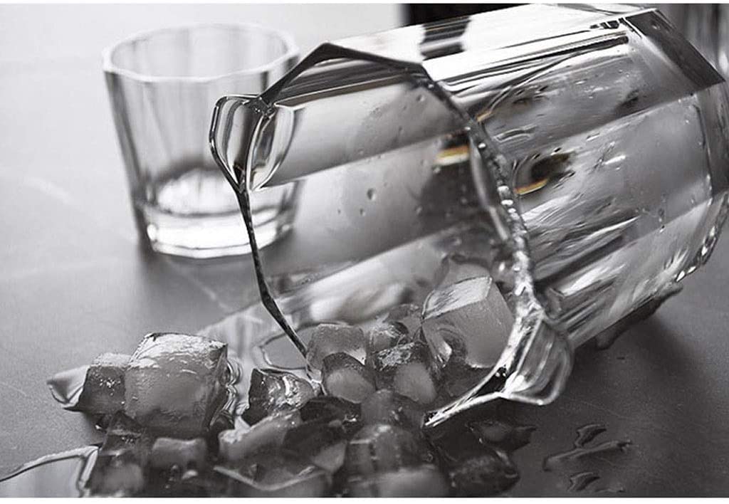 SOCUY 1600ml Crystal Glass Ice Bucket - Elegant Wine & Champagne Cooler for Parties, Weddings & Outdoor Events - Premium Beverage Tub for Wine Bottles, Beer & Drinks