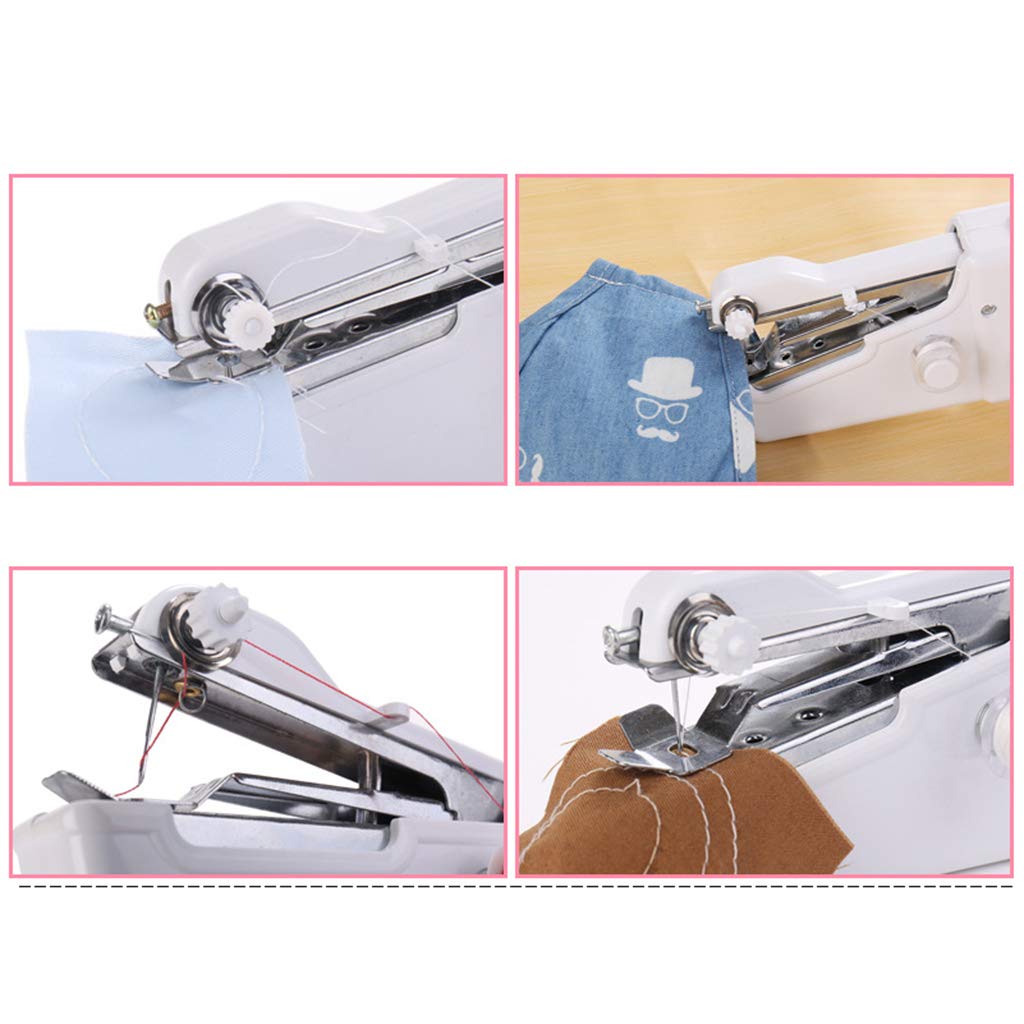 Mini Electric Handheld Sewing Machine for Beginners - Portable Cordless Stitch Tool with Stapler for Fabric, DIY & Home Crafts | Perfect for Quick Repairs, Travel & Small Projects