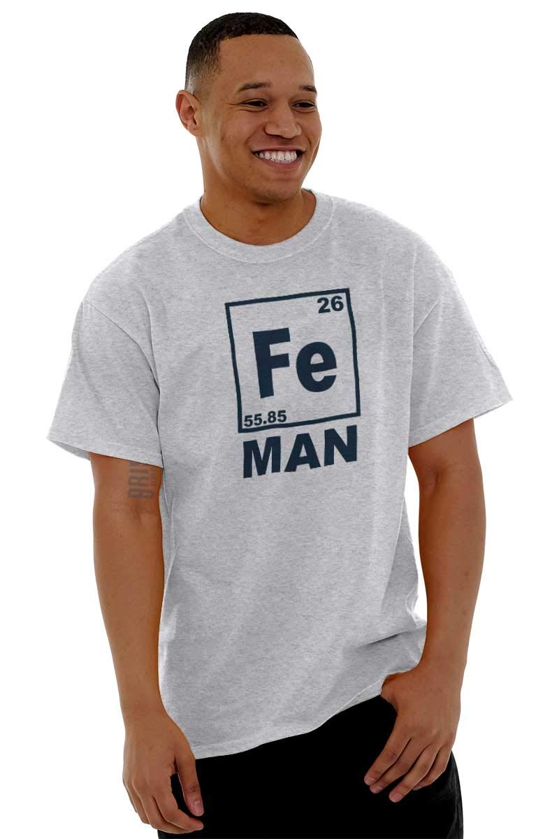 Iron Element Science Superhero Graphic T-Shirt for Men - Perfect for Comic Con, Cosplay & Science Enthusiasts