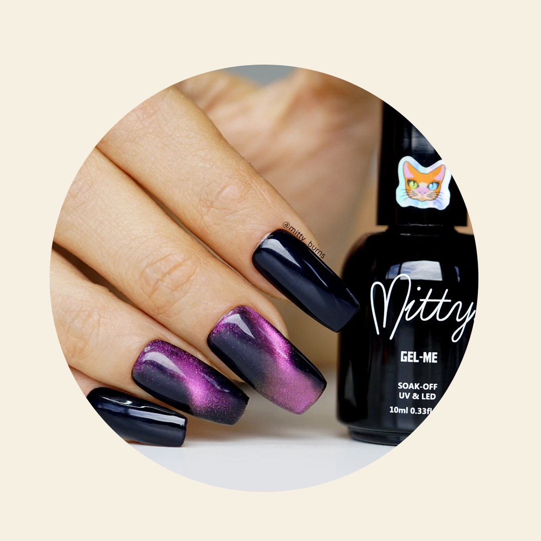 Mitty Cat Eye Gel Polish - Love Pulse 15ml Long Lasting Nail Polish for Manicure & Pedicure | Perfect for Nail Salon, Home DIY, and Special Occasions