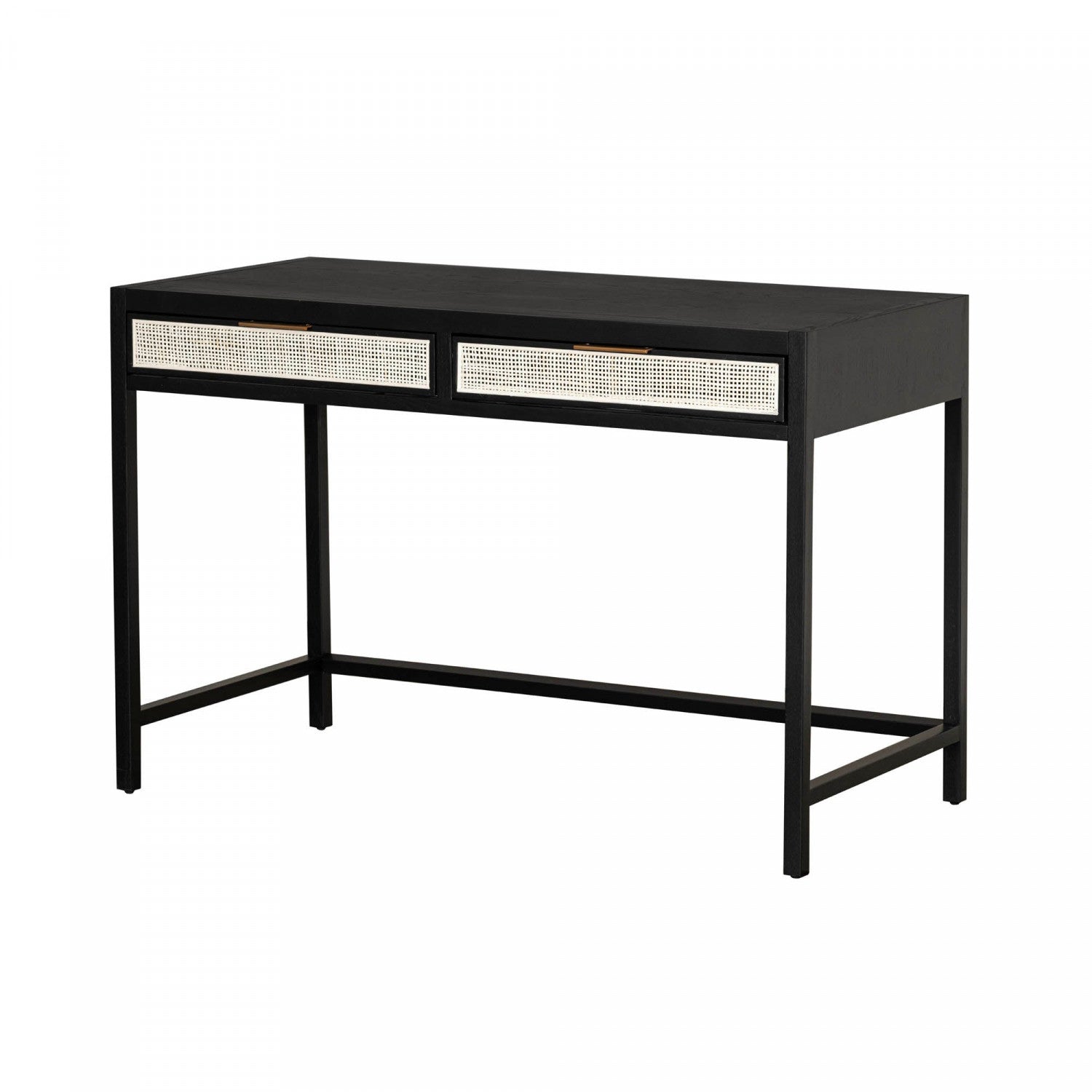 Premium Ebony Wood Nurelle Desk - Modern Home Office Furniture for Work & Study | Stylish Writing Desk for Small Spaces & Apartments