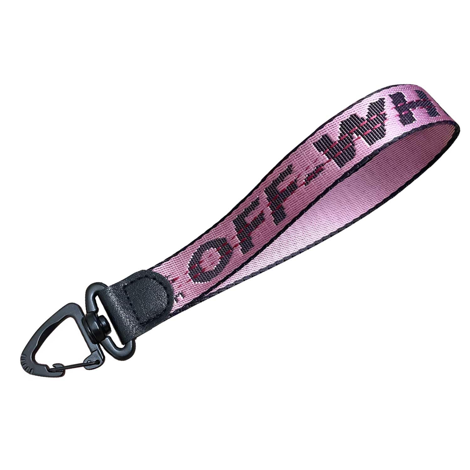 Fashionable Pink Wrist Lanyard Keychain with Rotatable Zinc Alloy Key Ring - Durable Luggage Wristlet Strap for Travel, Keys & ID Badges | Perfect for Office, Gym, Events & Everyday Use