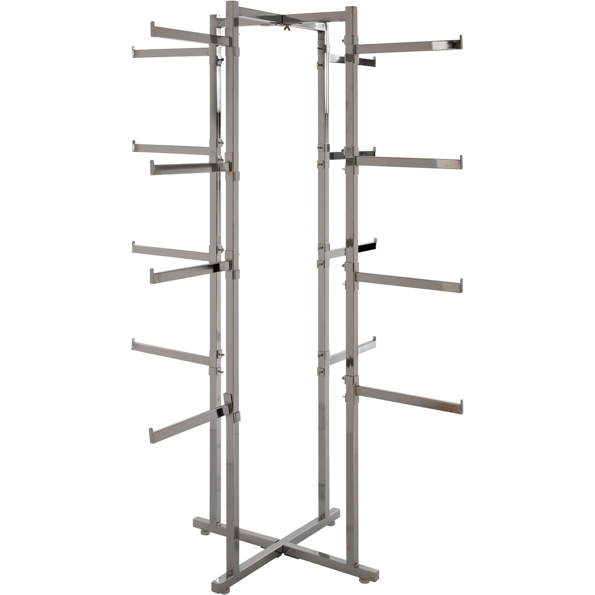 Econoco K36 Folding Lingerie Tower - Space Saving Closet Organizer with Square & Rectangular Tubular Arms for Bedroom Storage | Perfect for Small Spaces, Dorm Rooms & Apartment Organization