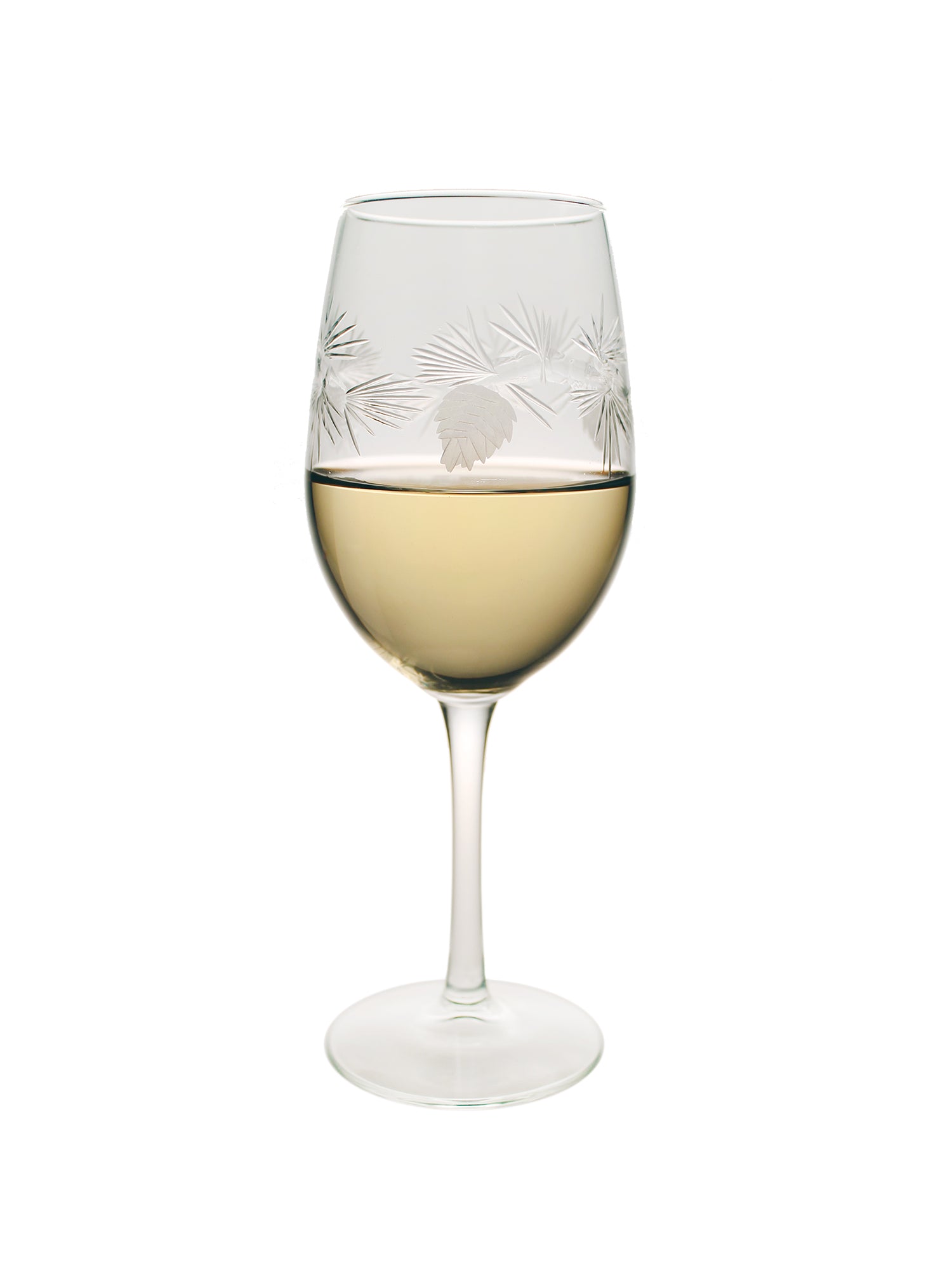 Elegant Pine Cone Design White Wine Glass Set - Perfect for Dinner Parties, Weddings & Holiday Gatherings
