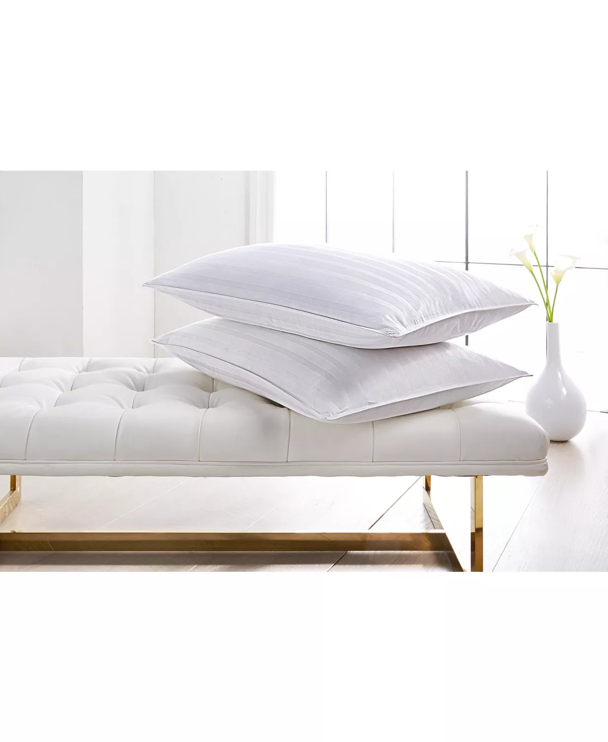 Stearns & Foster Down Halo Pillow™ - Premium 600 Fill Power Goose Down Pillow for Ultimate Comfort - Perfect for Side Sleepers, Back Pain Relief & Luxury Bedding