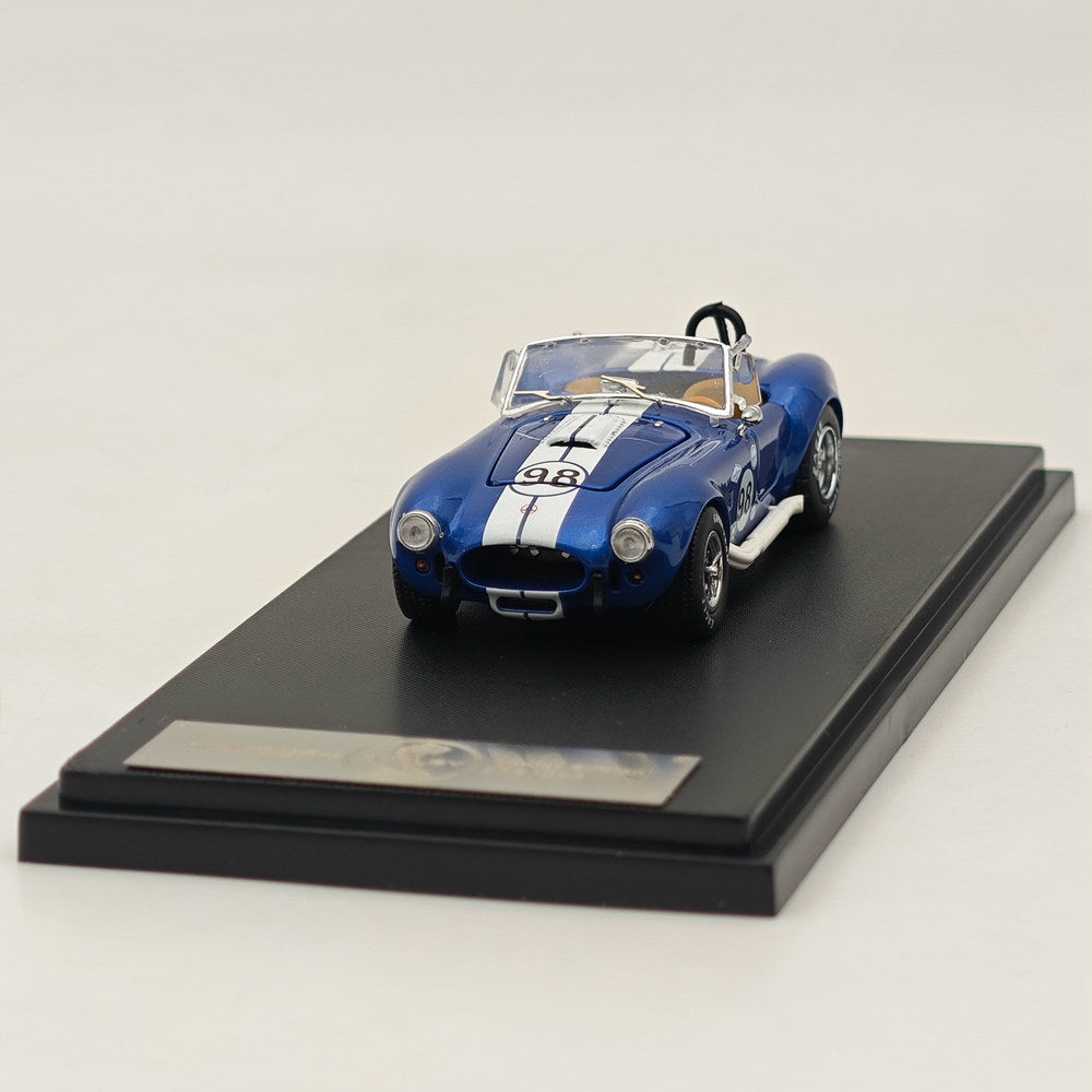 1/64 Scale Ford Shelby Cobra 427 Blue Diecast Model Car - Collectible Alloy Replica with Power Cap | Perfect for Car Enthusiasts, Display Cases & Gift Giving