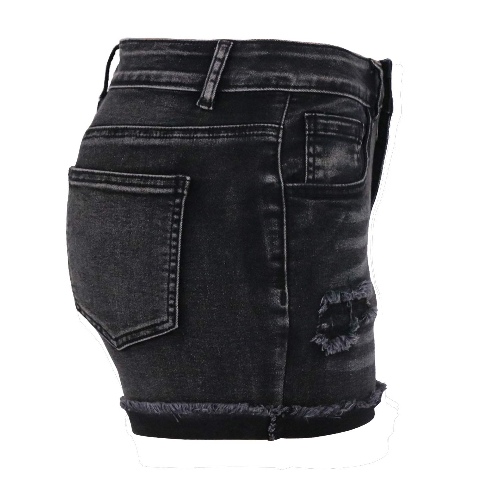 Atditama Women's Ripped Denim Shorts - Stretch Skinny Frayed Jean Shorts for Summer & Beach | Casual High Waist Shorts for Women | Perfect for Outings, Vacations & Street Style