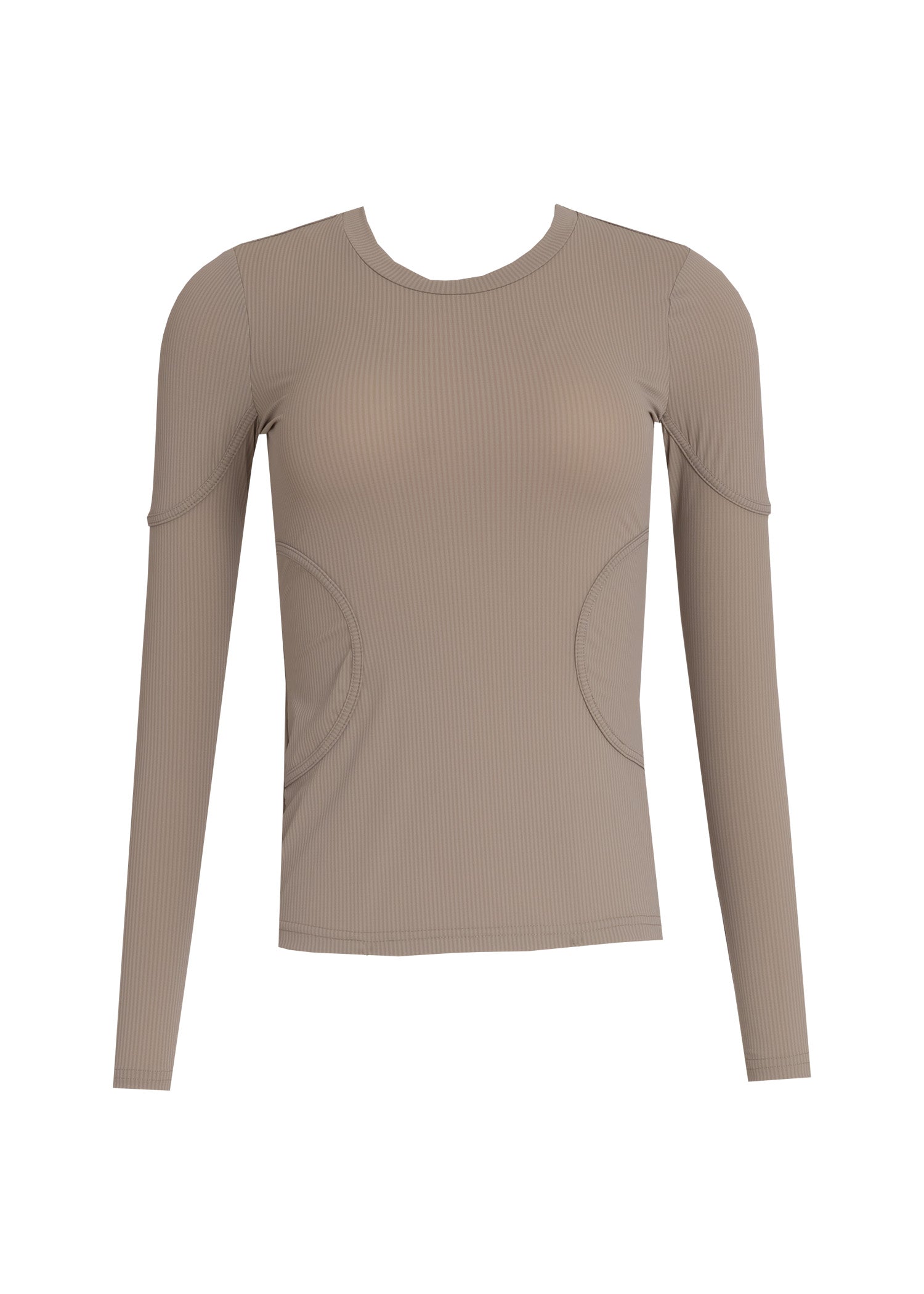 Premium Taupe Stitched Sport Tee for Men - Breathable Activewear Top for Gym, Running & Casual Wear