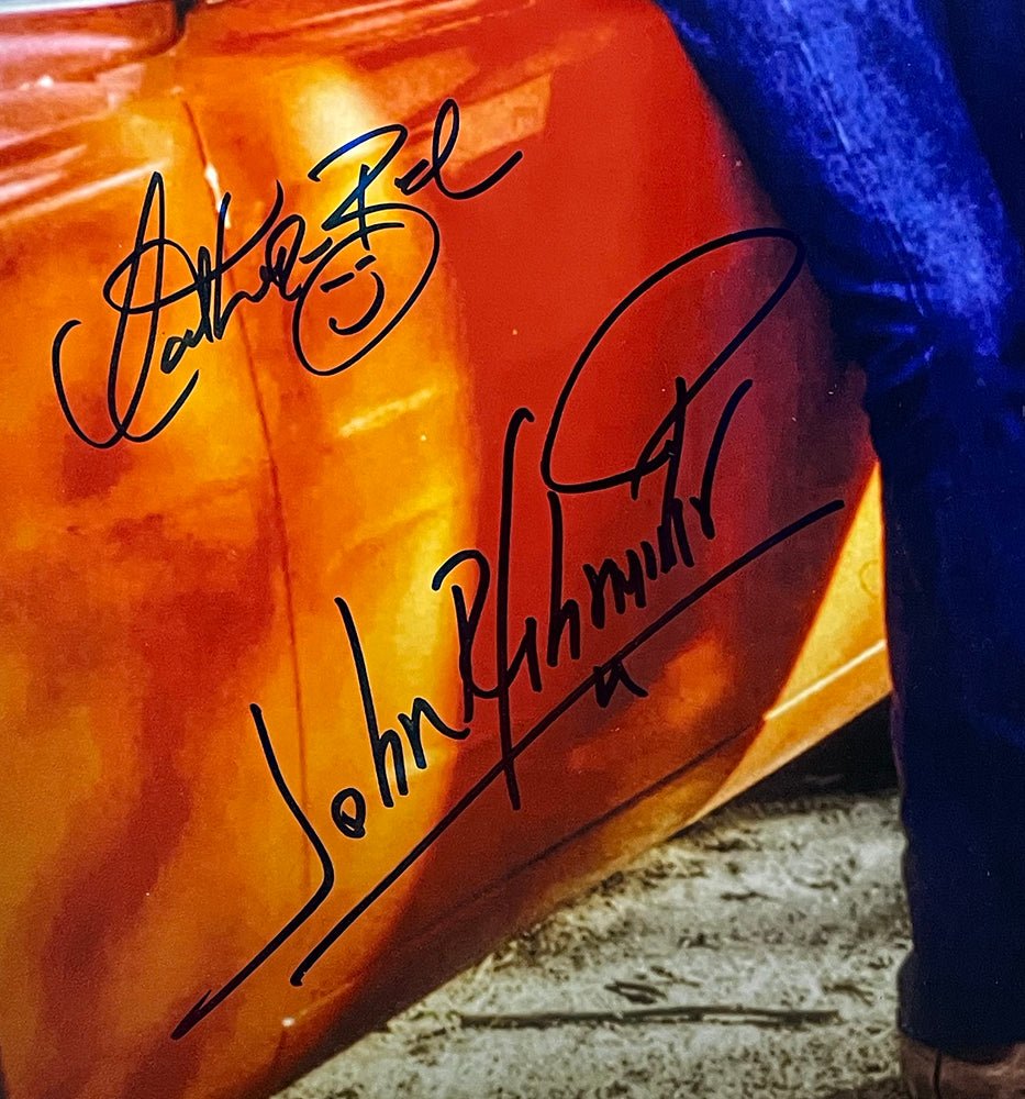 Authentic John Schneider, Tom Wopat & Catherine Bach Signed 16x20 Dukes of Hazzard Photo with JSA Certificate - Perfect for TV Memorabilia Collectors and 80s Nostalgia Fans