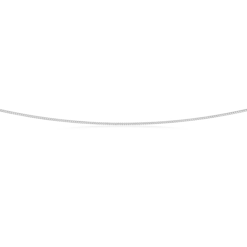 9ct White Gold Silver Filled 45cm Curb Chain Necklace for Women - Elegant Layering Jewelry for Everyday Wear & Special Occasions