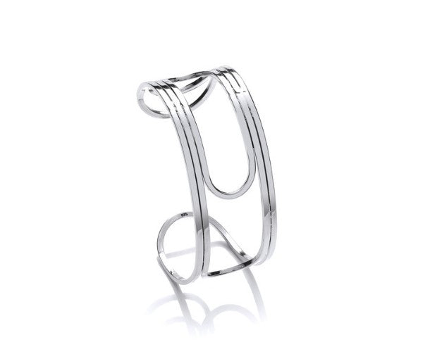 Sterling Silver Paperclip Bangle Bracelet for Women - Minimalist Stackable Jewelry Gift for Her - Perfect for Everyday Wear & Special Occasions