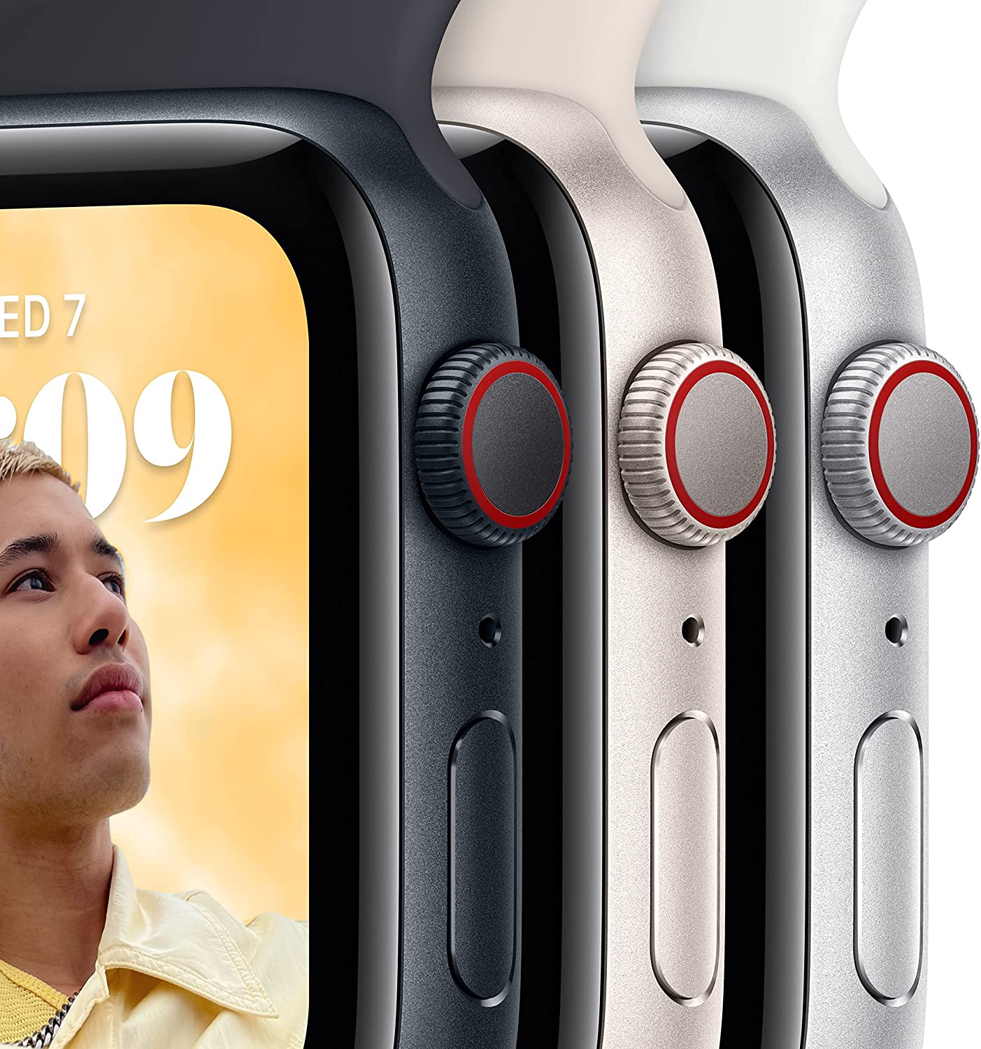 Apple Watch SE 2022 (44mm) GPS + Cellular Unlocked Smartwatch - Aluminum Case (Renewed Like New) for Fitness Tracking, Notifications & Calls | Perfect for Running, Workouts & Daily Use