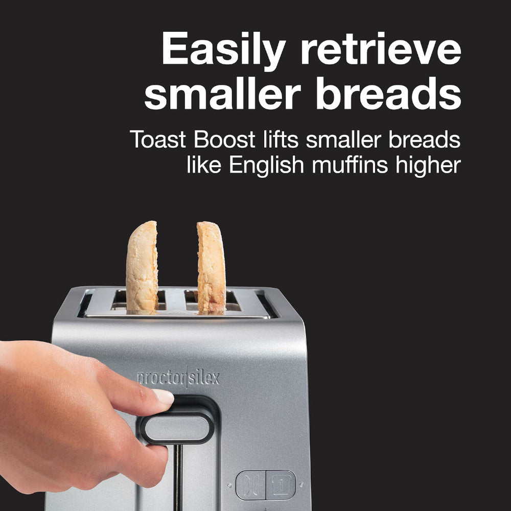 Proctor Silex 22302 2-Slice Extra Wide Slot Toaster - Perfect for Bagels, Thick Bread & Artisan Toast - Ideal for Breakfast, Brunch & Small Kitchens