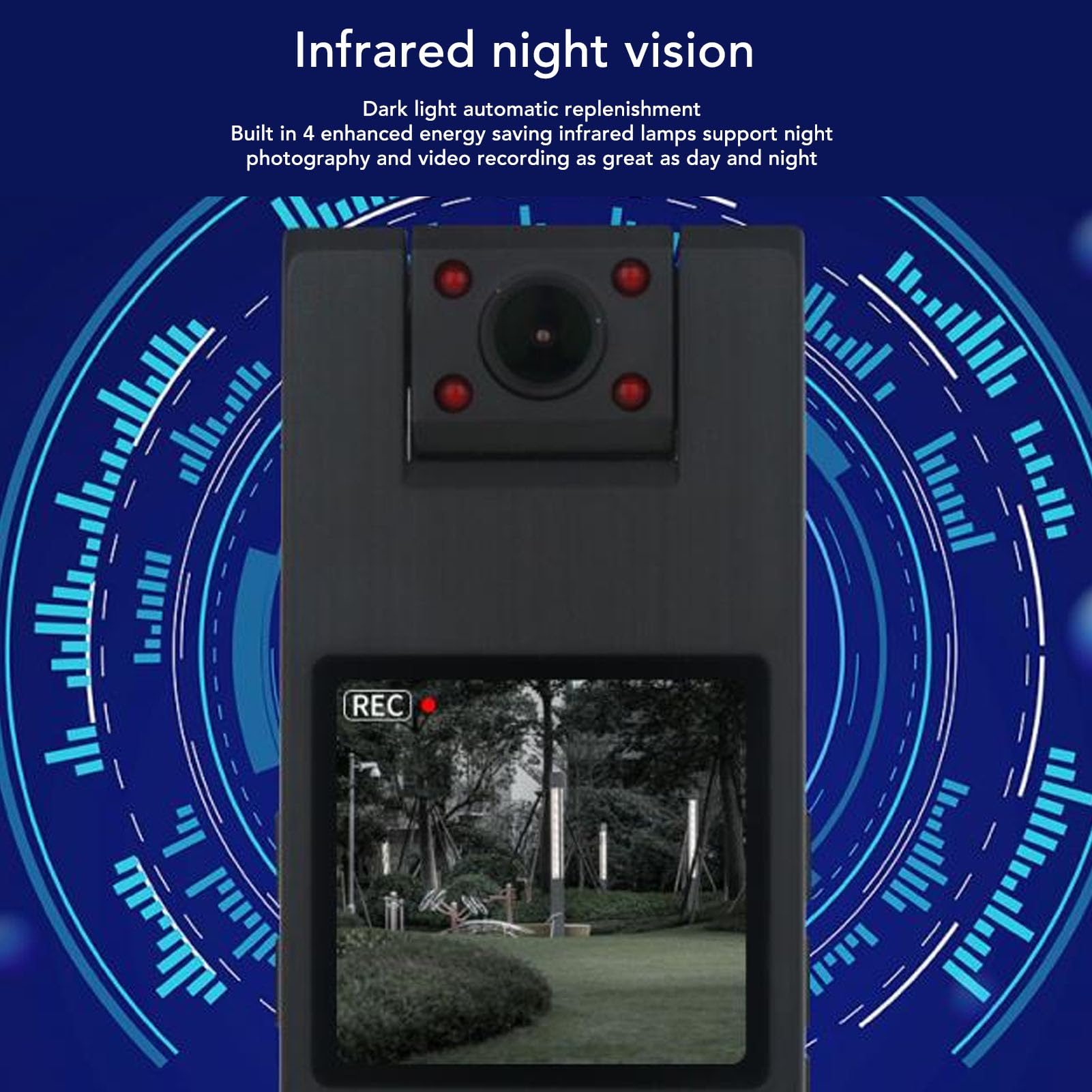 1080P HD Body Camera with Night Vision & 180° Rotatable Lens - Portable Wearable Police Camera with 1.5