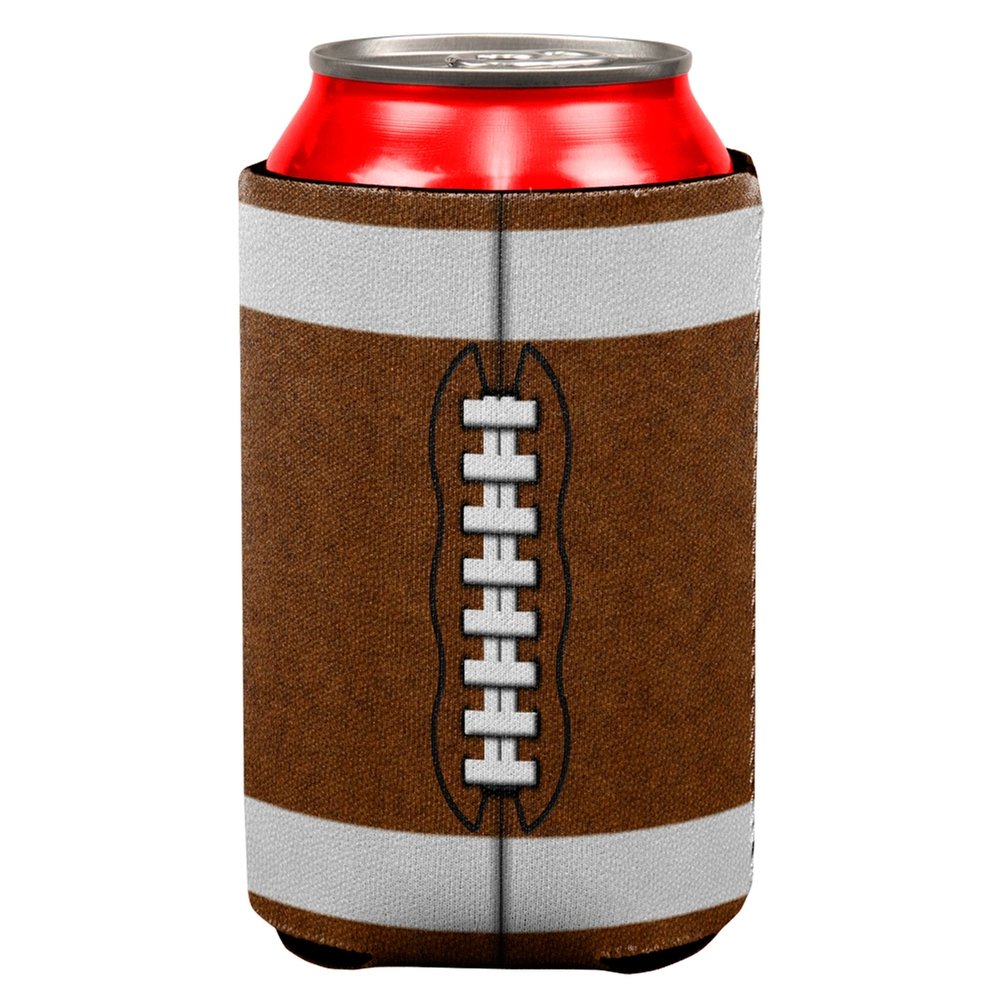 Old Glory Football All Over Can Cooler - Patriotic Insulated Beer Koozie for Tailgating, BBQs & Game Day Parties