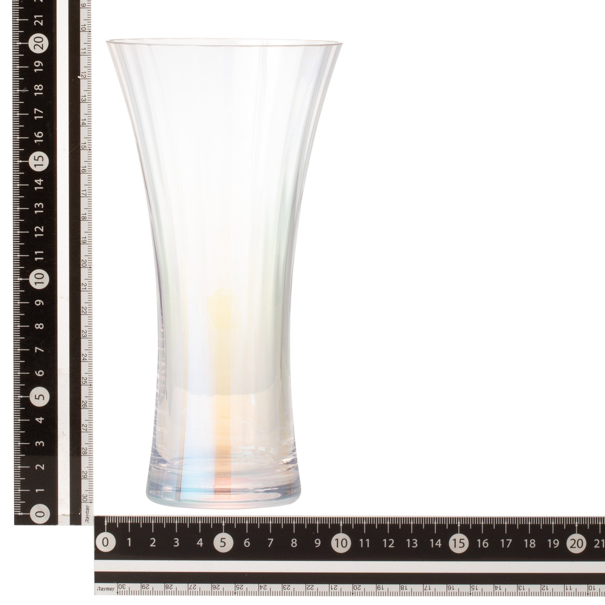 Luster Flower Vase - Medium Clear Glass Vase for Fresh or Artificial Flowers - Perfect for Home Decor, Wedding Centerpieces, and Tabletop Arrangements