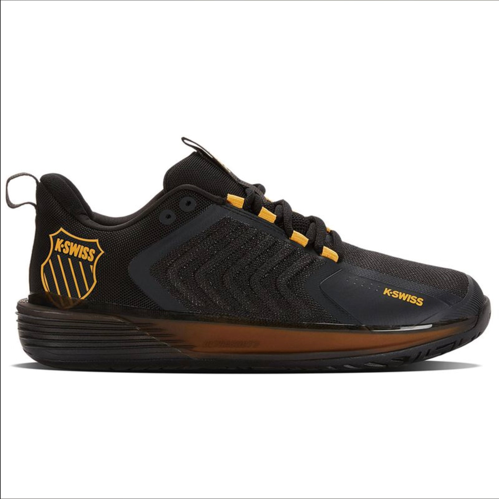 K Swiss Ultrashot 3 Men's Tennis Shoes - Black & Yellow (6988 071) | Lightweight Performance Court Shoes for Competitive Play & Training