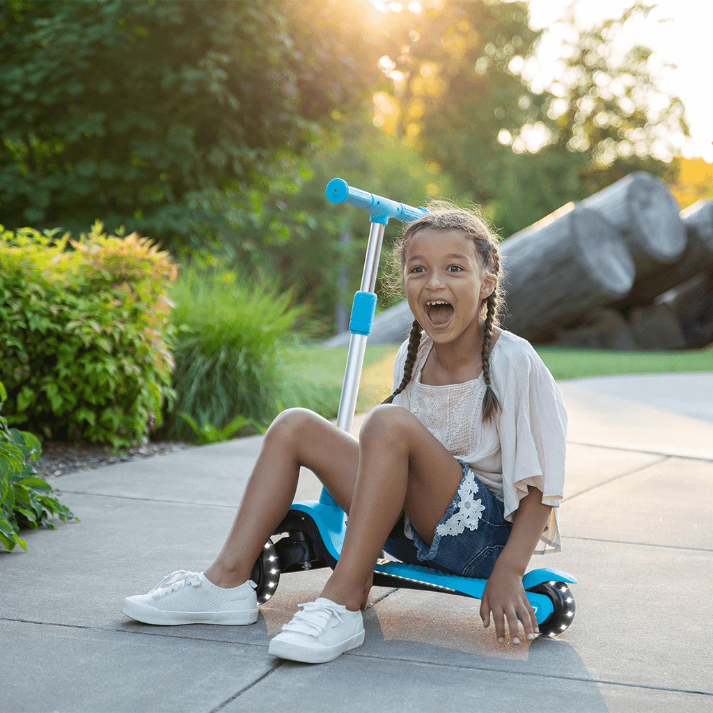 Lumi Three Wheel LED Light Up Kick Scooter for Kids - Fun & Safe Ride for Boys & Girls - Perfect for Commuting, Park Rides & Outdoor Adventures