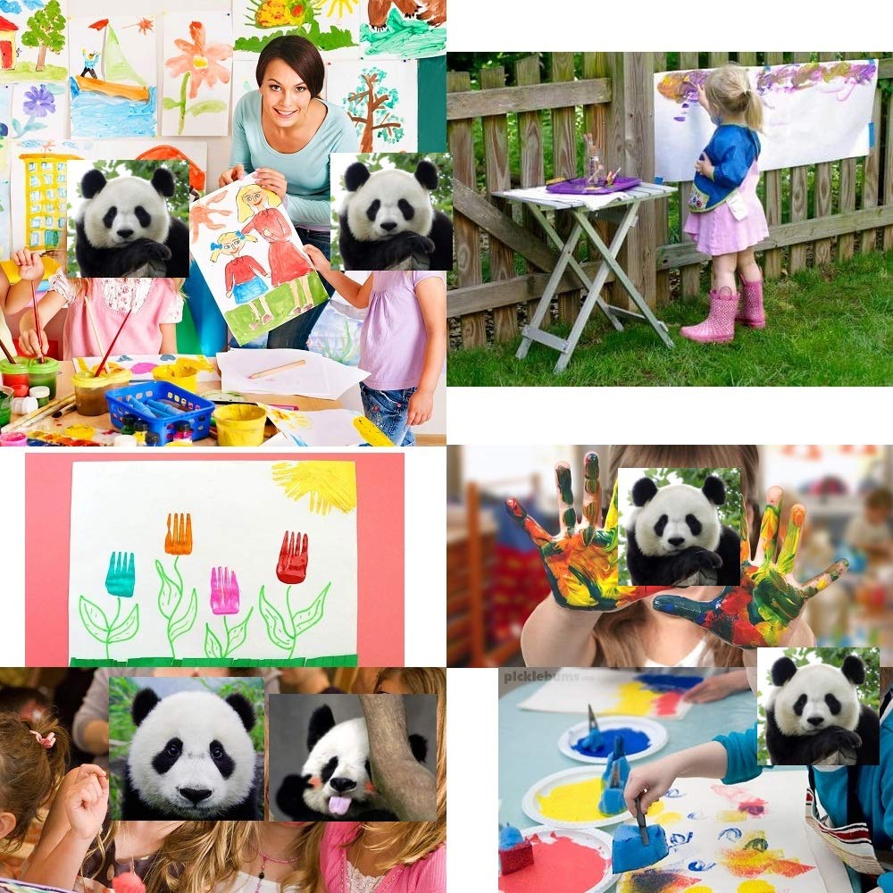 40Pcs Kids Art Paint Brushes Set - Sponge & Painting Tool Kit for Toddlers & Children | Early DIY Learning, Classroom, Home Craft Supplies | Perfect for Drawing, Painting & Creative Play