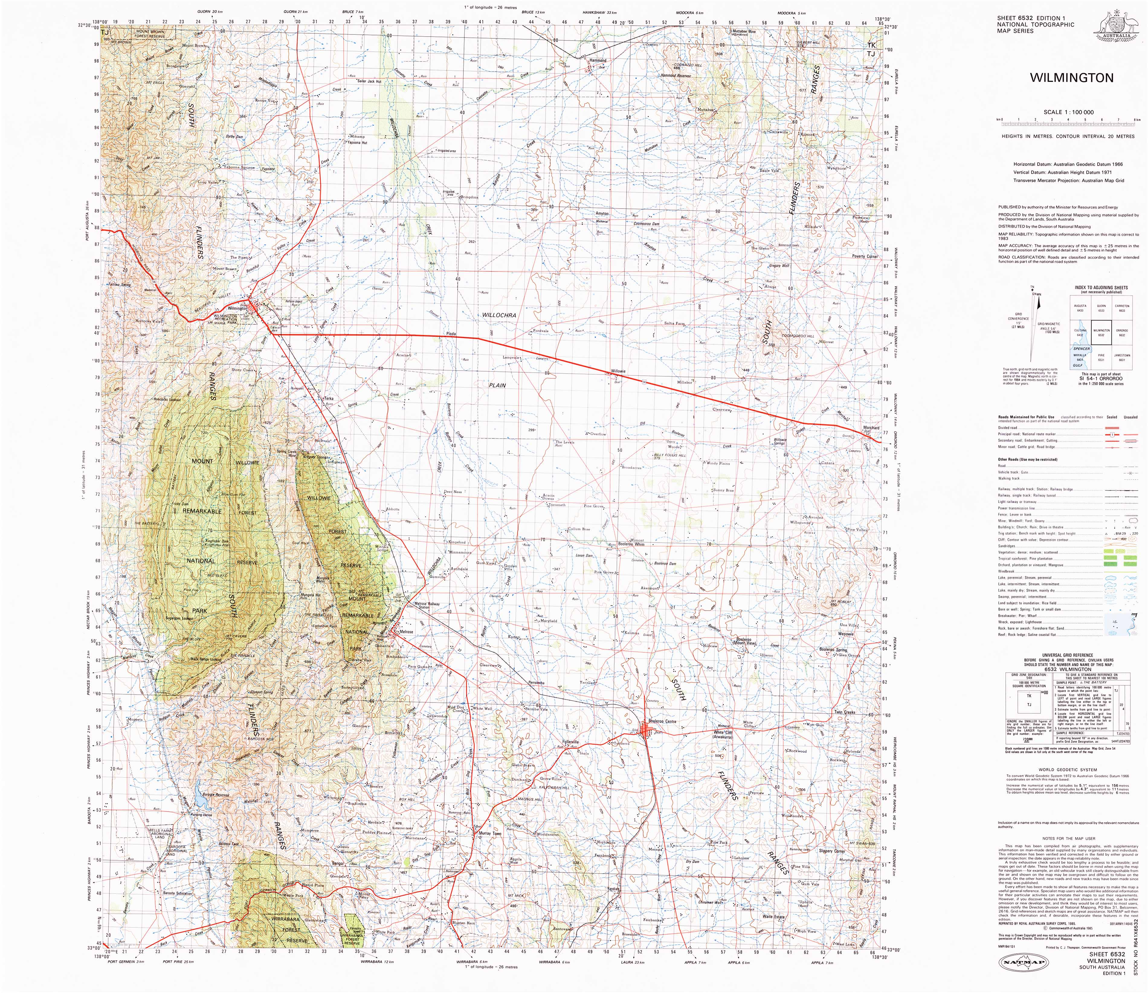 6532 Wilmington 1:100,000 Scale Topographic Map - Detailed Hiking, Camping & Outdoor Adventure Navigation