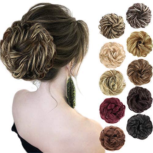 Curly Synthetic Messy Hair Bun Hair Scrunchies Extension - Perfect for Messy Bun Hairstyles, Ponytail Accessories & Everyday Hair Styling
