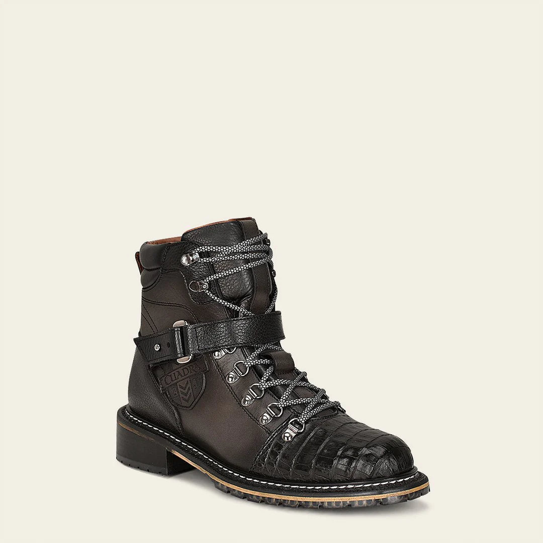 Men's Cuadra Black Casual Fashion Caiman Ankle Boots - Stylish & Comfortable for Everyday Wear, Work & Outdoor Activities