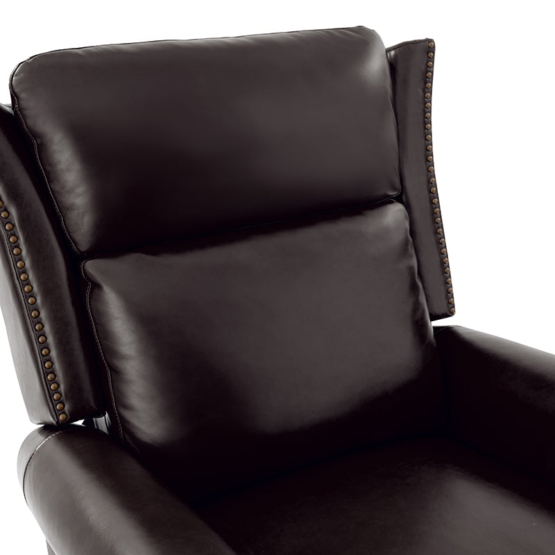 Martina Genuine Leather Manual Swivel Glider Recliner Chair - Comfortable Living Room Seating for Relaxing, Reading & Nursing