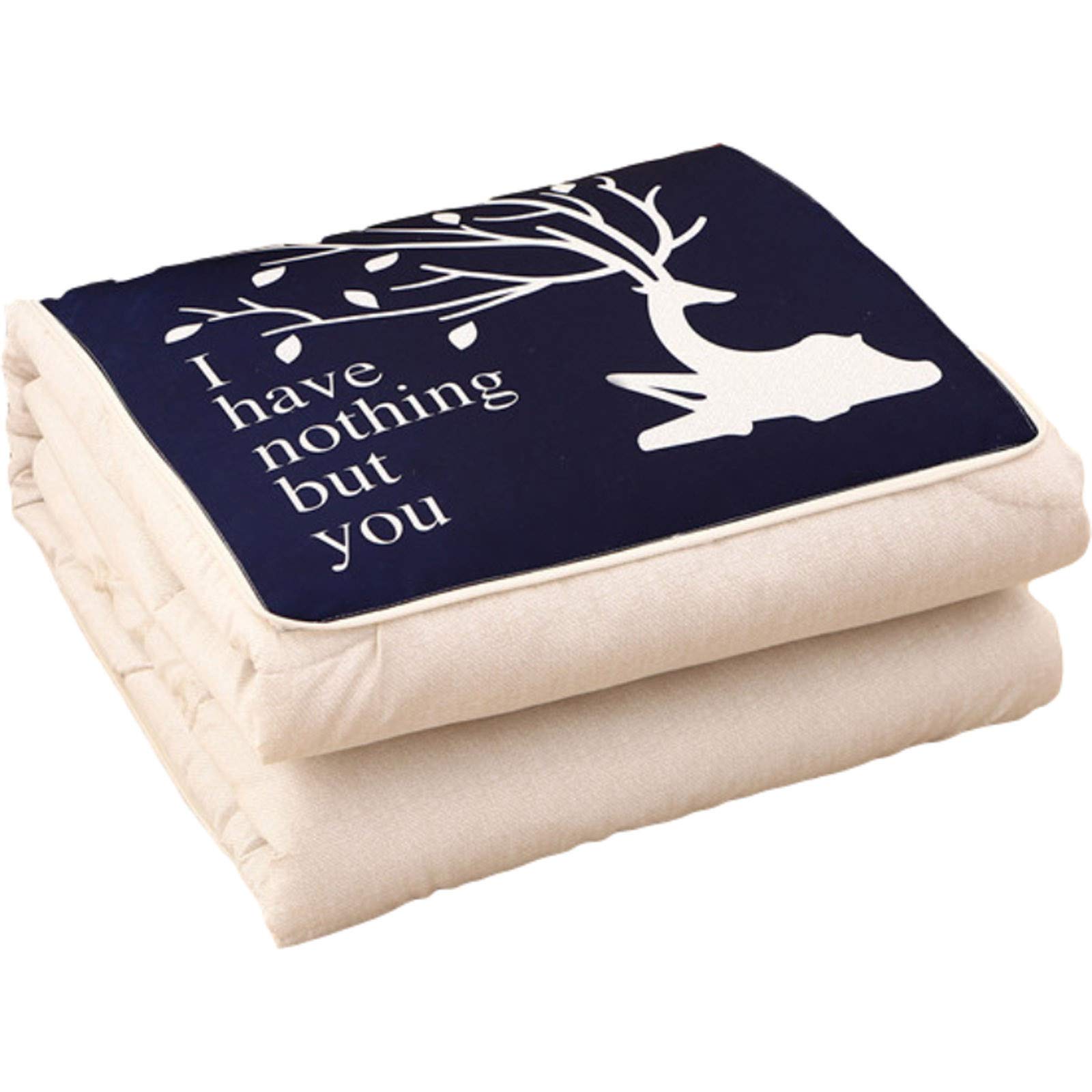 Breathable Air Conditioning Summer Quilt & Pillow Set - 2 Piece Lightweight Cooling Blanket for Sofa, Bed, Couch - Home Textile Comforter for Hot Weather (MR, One Size) - Perfect for Summer Nights & Air-Conditioned Rooms