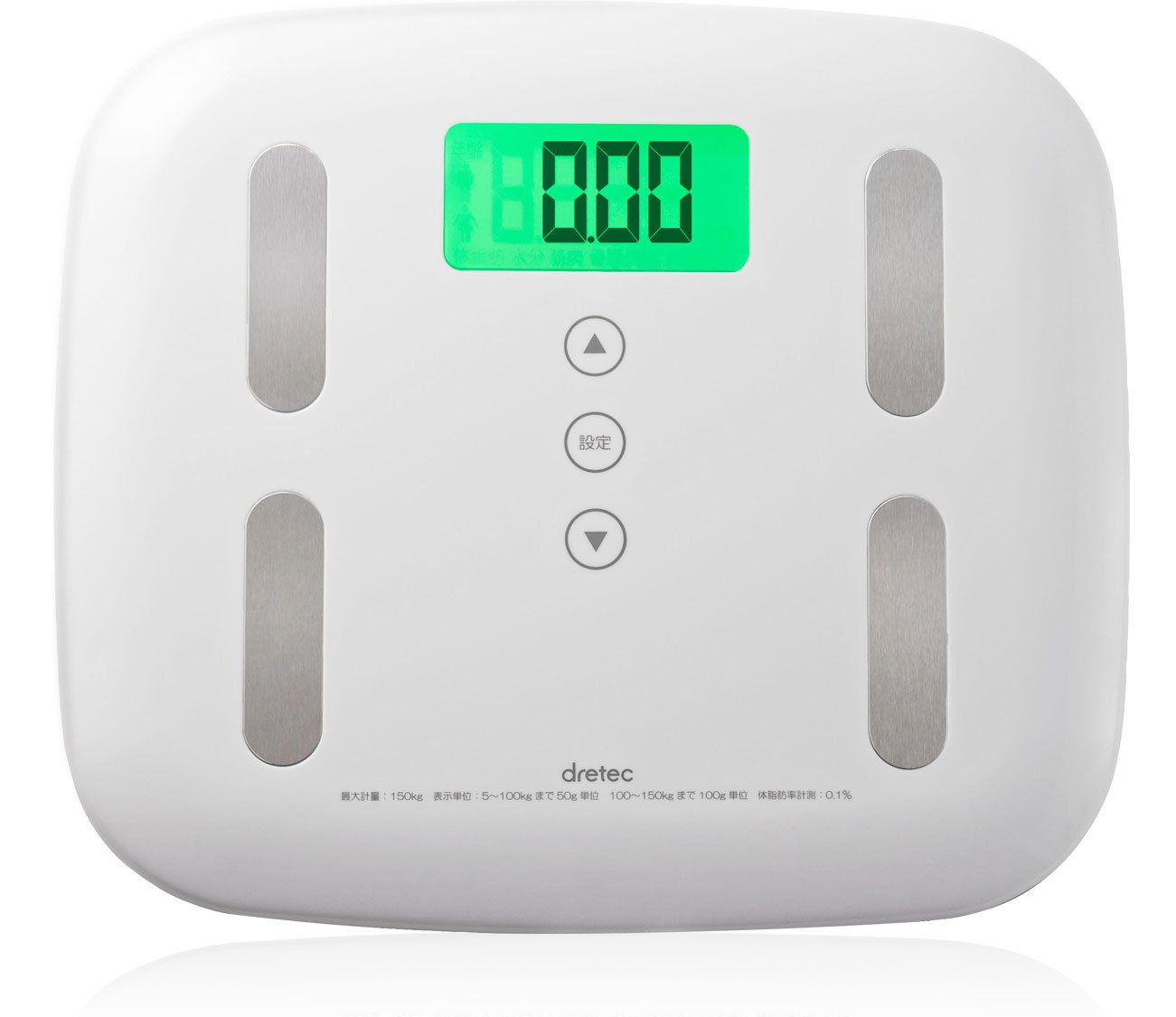DRETEC (Doritekku) Pietra Plus White BS-238WT Digital Body Weight Scale - Smart BMI, Body Fat & Composition Analyzer - for Home Gym, Bathroom & Health Tracking