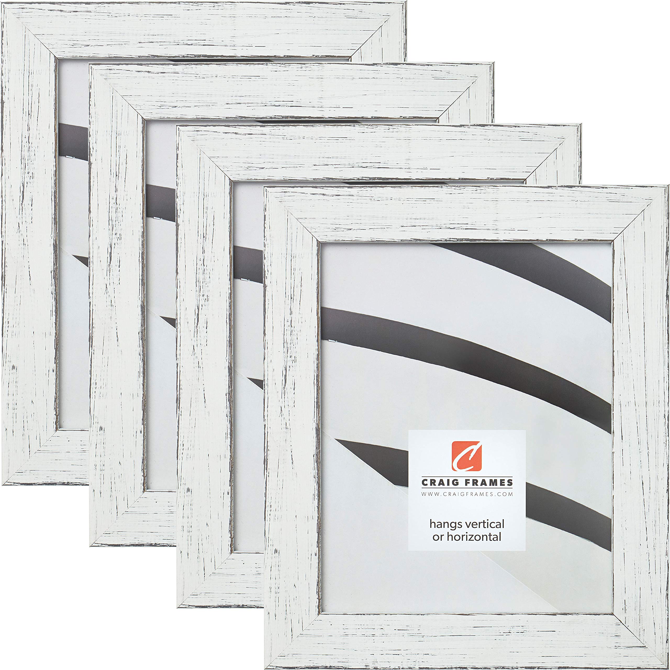 Craig Frames Jasper 16x20 Inch Picture Frame Set of 4 - Country Marshmallow White | Wall Art Display for Living Room, Bedroom & Office Decor