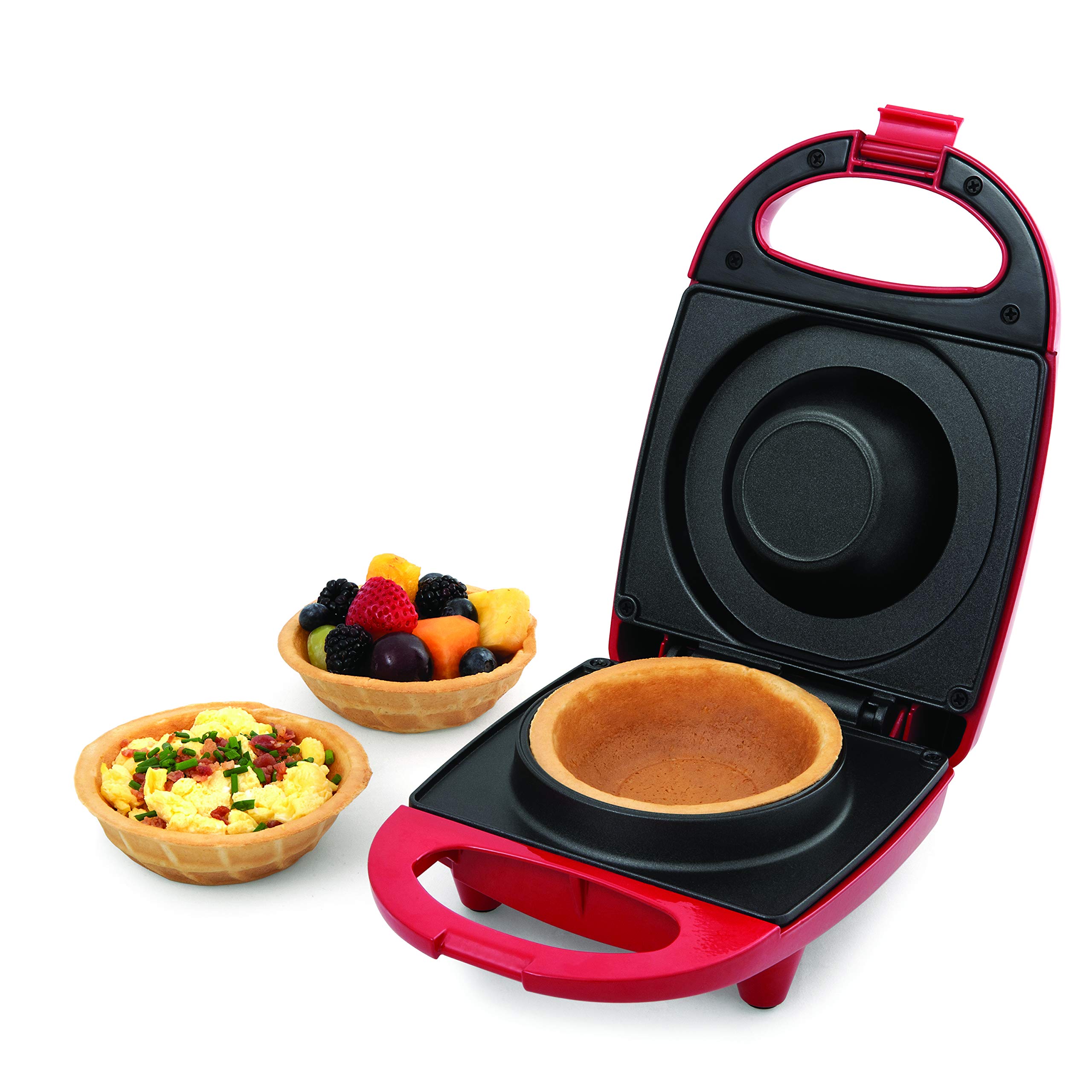 Salton WM1907 Red Bowl Waffle Maker - Perfect for Breakfast, Brunch & Family Gatherings