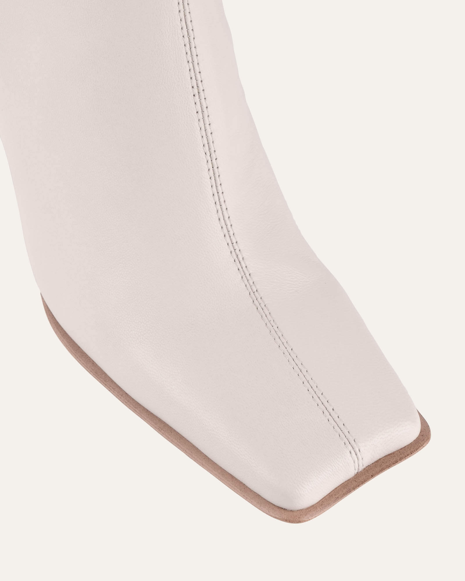 Premium Off-White Leather Rush Calf Boots - Stylish & Comfortable Ankle Boots for Women | Perfect for Casual Outfits, Office Wear & Fall Fashion