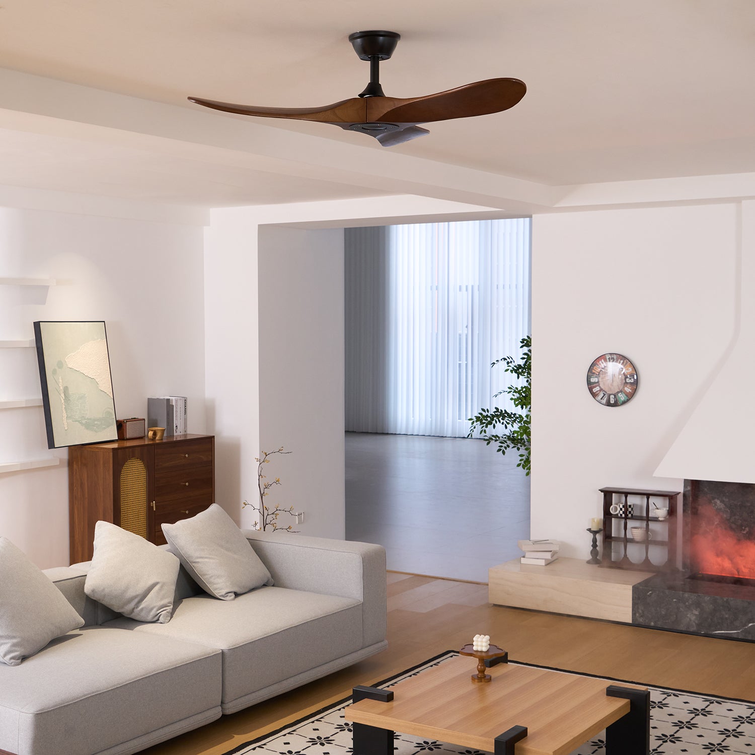 Aero Breeze 42/52 Inch Ceiling Fan with Remote Control - Energy Efficient Indoor Cooling for Living Room, Bedroom & Office