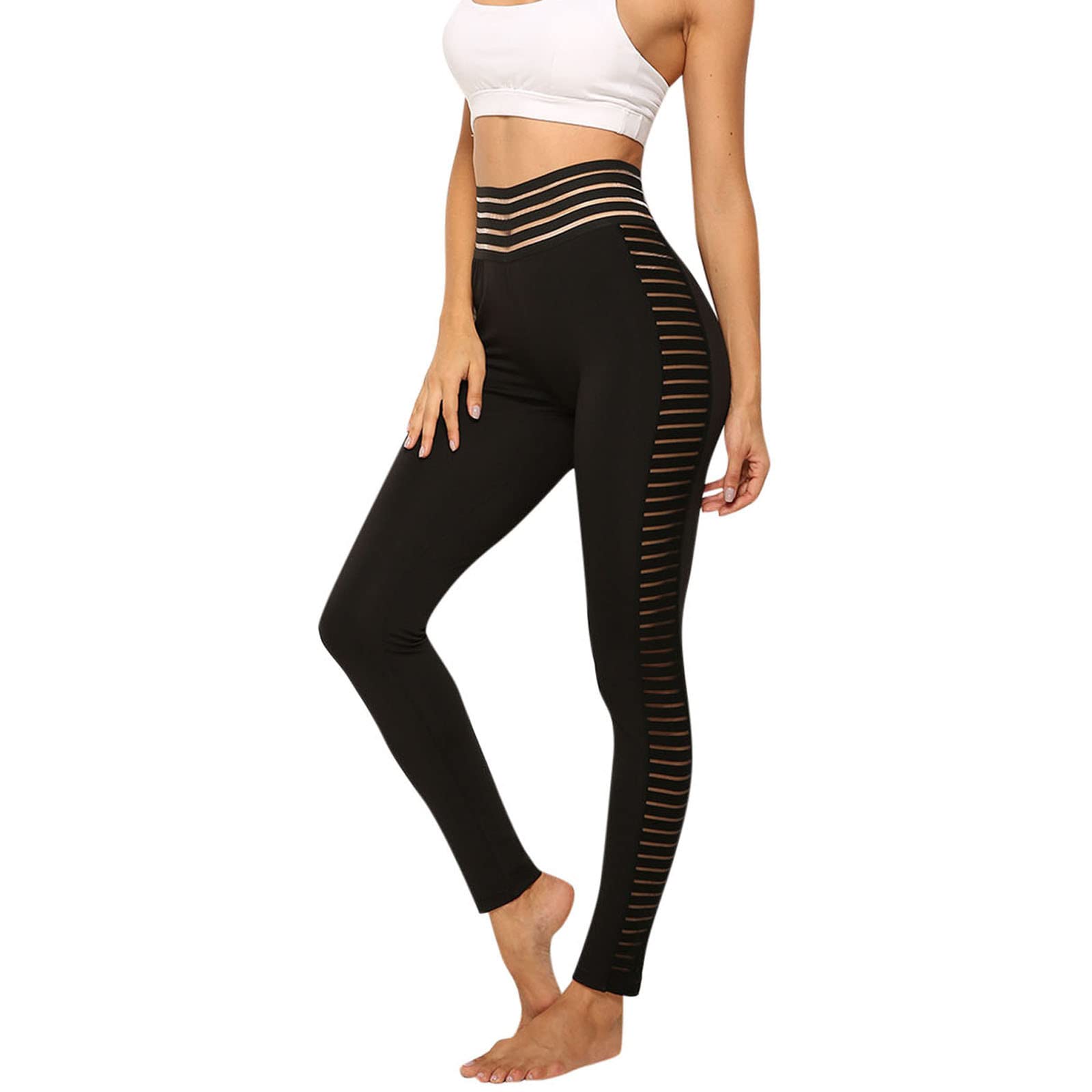 High Waist Tummy Control Workout Leggings for Women - Butt Lifting Compression Yoga Pants with Stylish Prints - Perfect for Gym, Running, Yoga & Lounge Wear