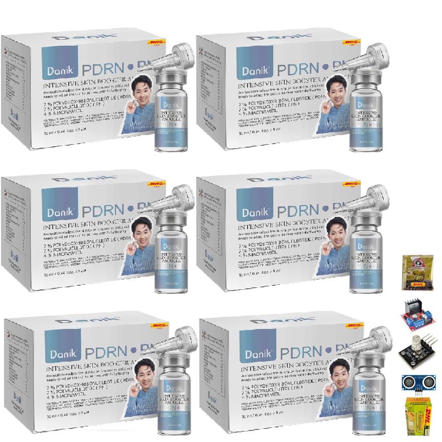 10ml/Box Korean Moisture Nourishing Smooth Skin Danik Intensive Skin Booster Serum by Puyaibaan Finland Set of 6 - Hydrating Facial Treatment for Dry & Sensitive Skin | Perfect for Night Routine & Anti-Aging Care