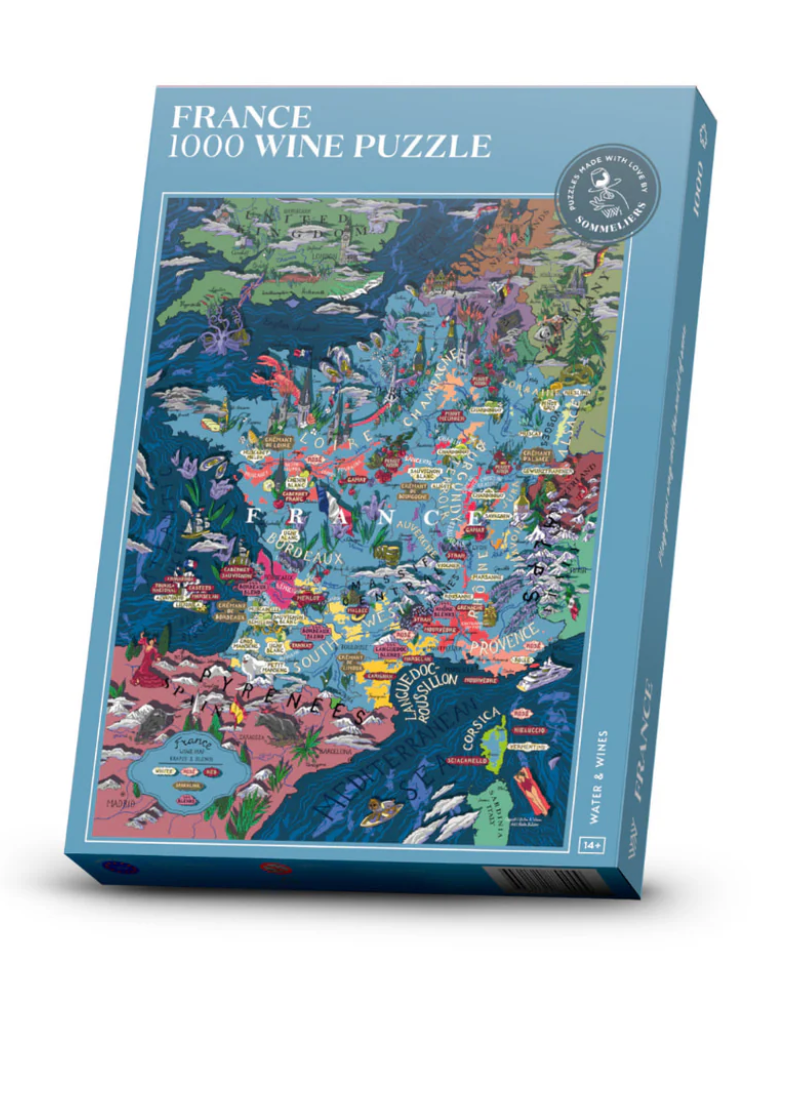 1000-Piece France Wine Puzzle for Adults - Scenic Vineyard & Wine Bottle Jigsaw Puzzle - Perfect for Relaxation, Family Game Night & Home Decor